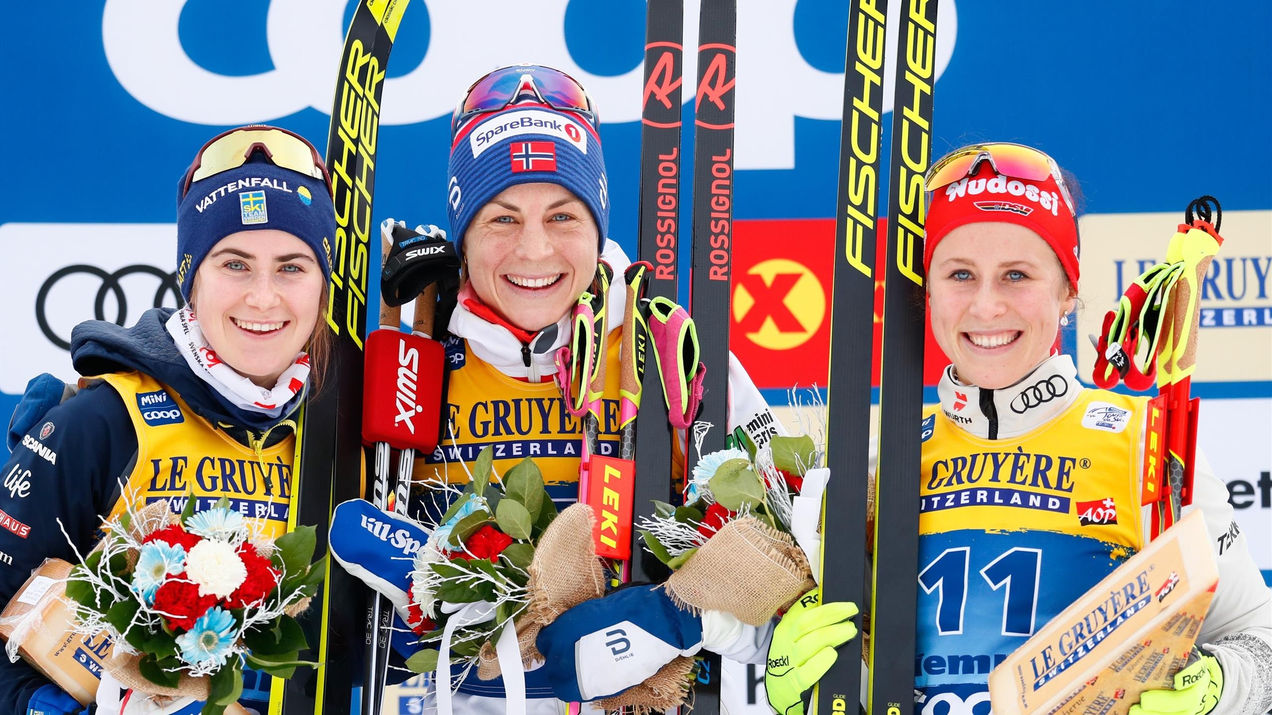 Ebba Andersson, astrid jacobsen, fifth stage, therese johaug, 2560x1440 HD Desktop