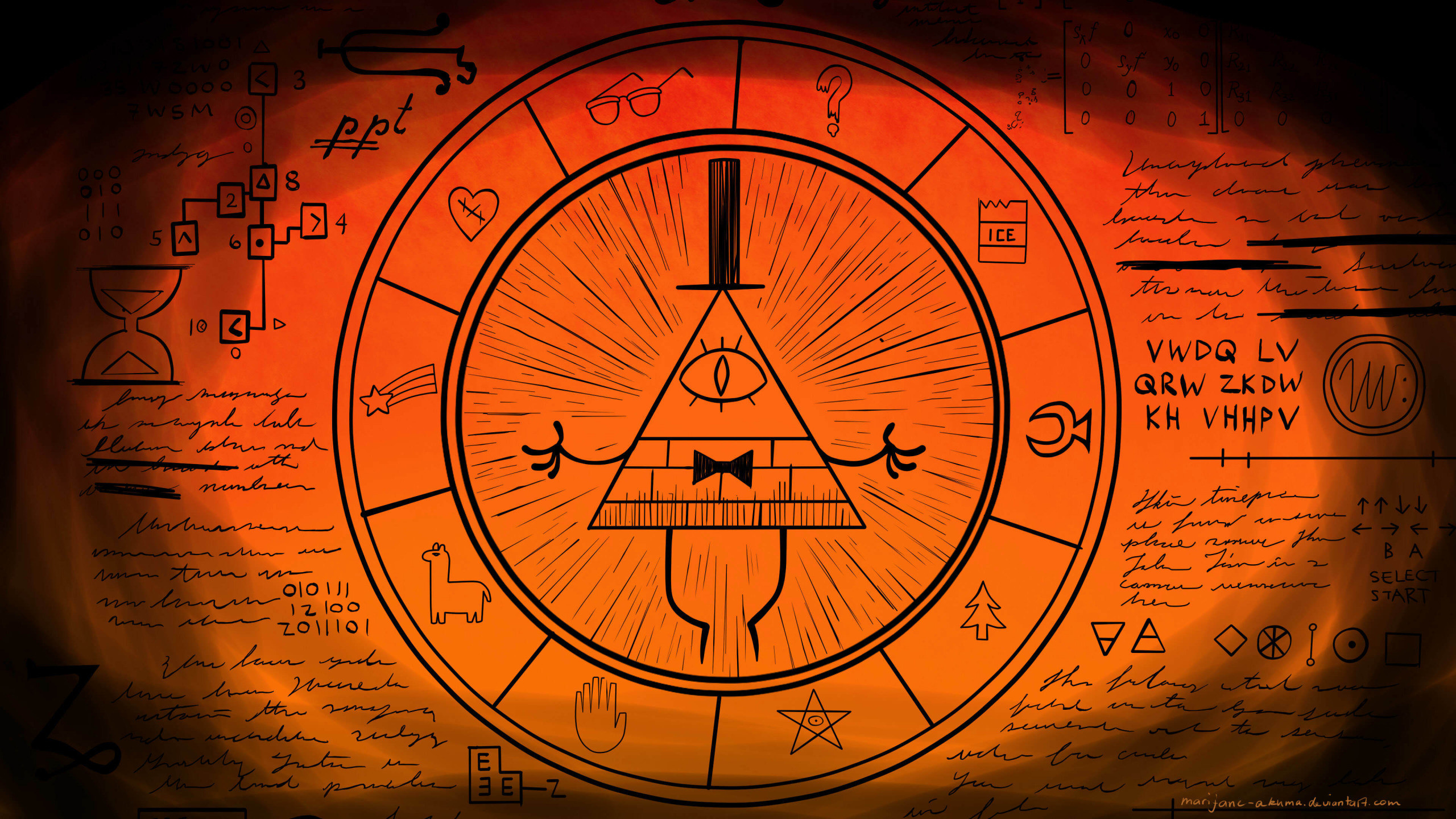 Bill Cipher Minimalist Wallpaper posted by Ethan Johnson 2560x1440