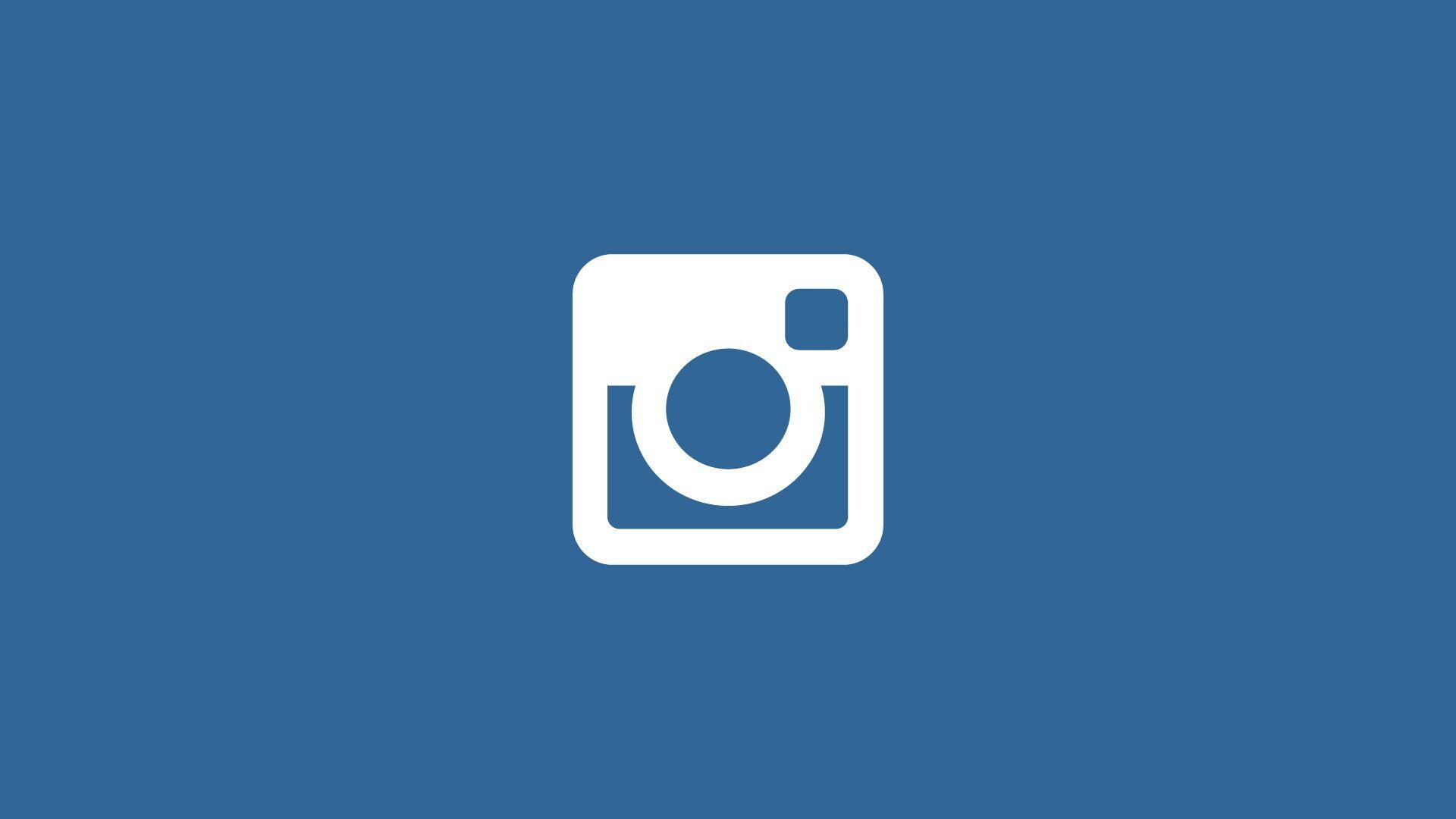 Instagram: A free online photo and short video social media platform, Logo, Minimalism. 1920x1080 Full HD Background.