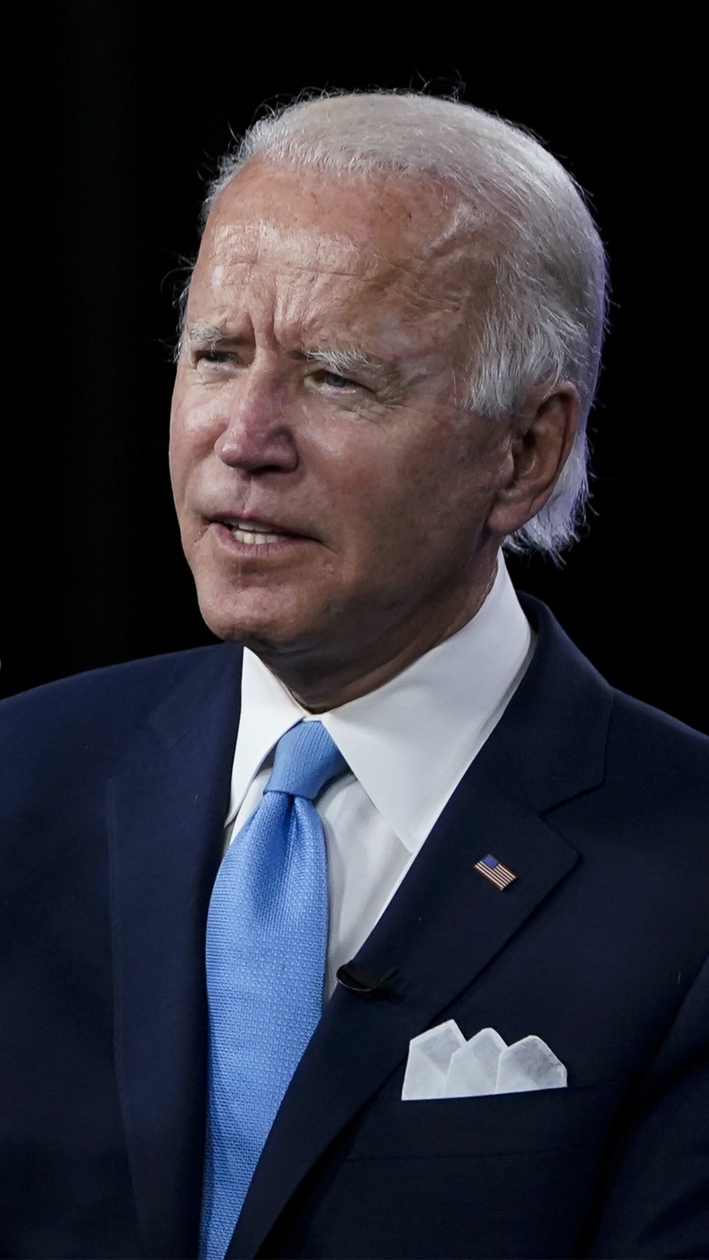 Joe Biden: An American politician, The 46th and current president of the United States. 1440x2560 HD Background.