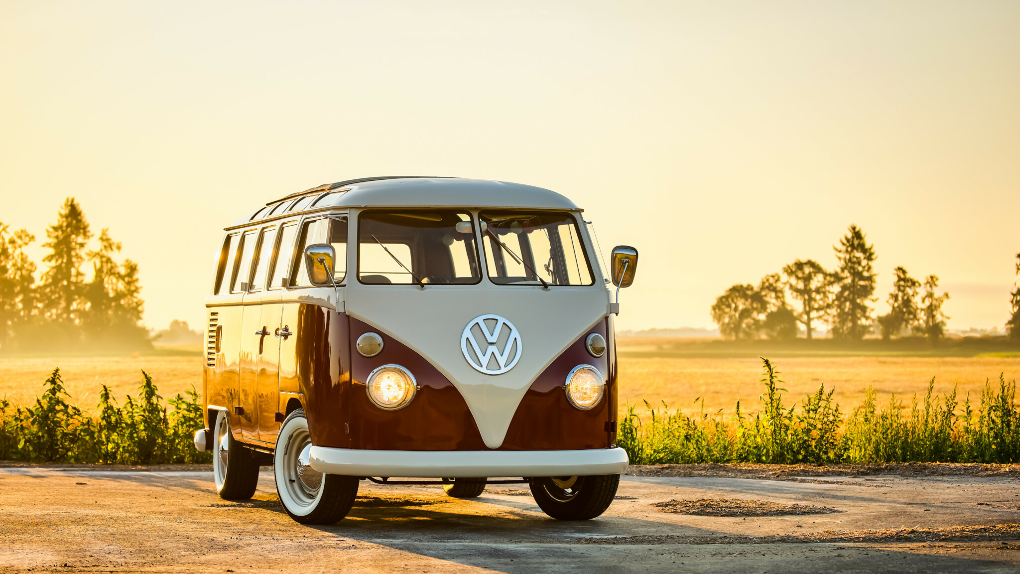 Volkswagen: Type 2, Introduced in 1950 by the German automaker VW as its second car model. 2050x1160 HD Background.