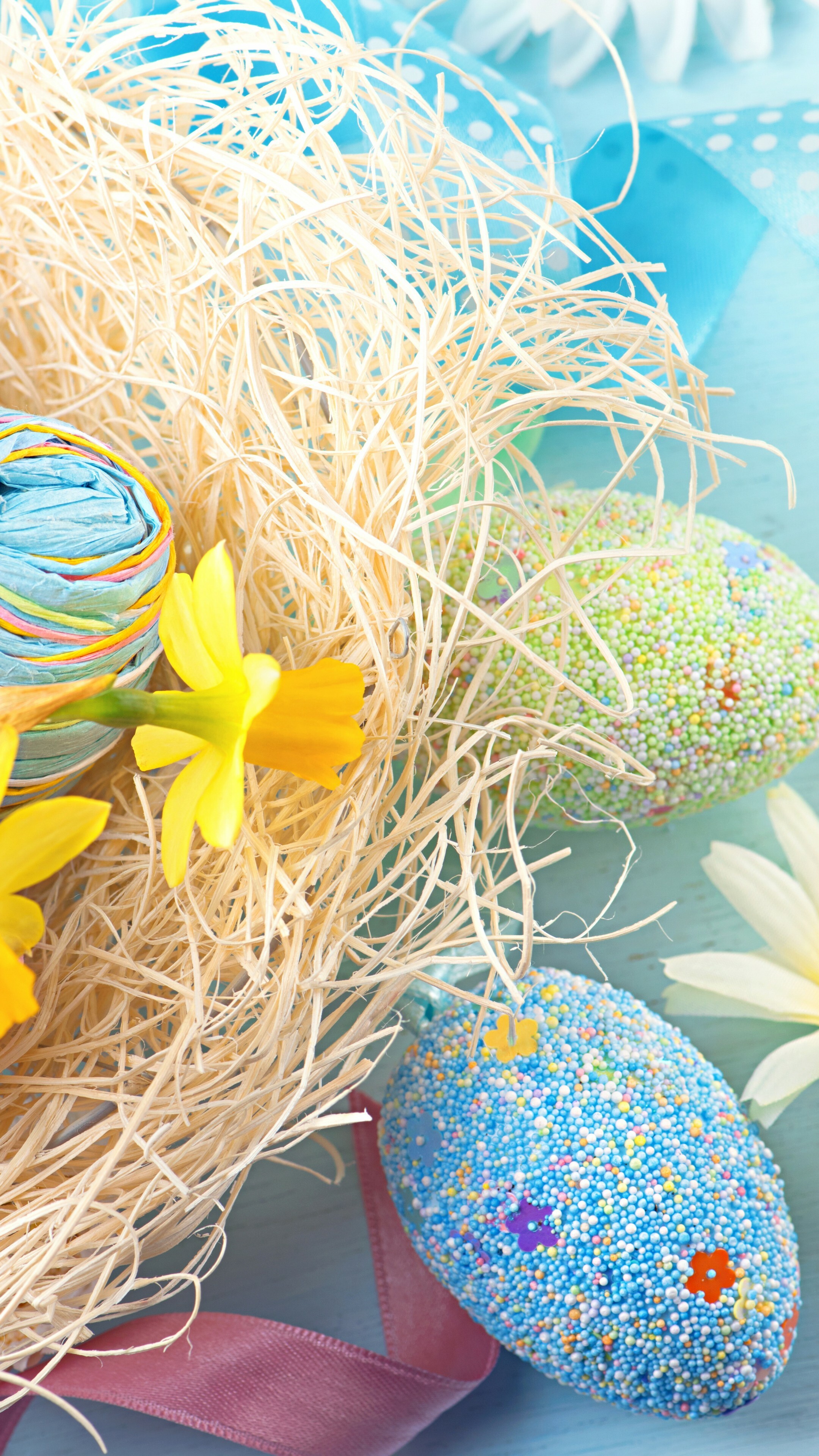 Easter: Eggs, Holidays, The first Sunday after the ecclesiastical full moon. 2160x3840 4K Background.