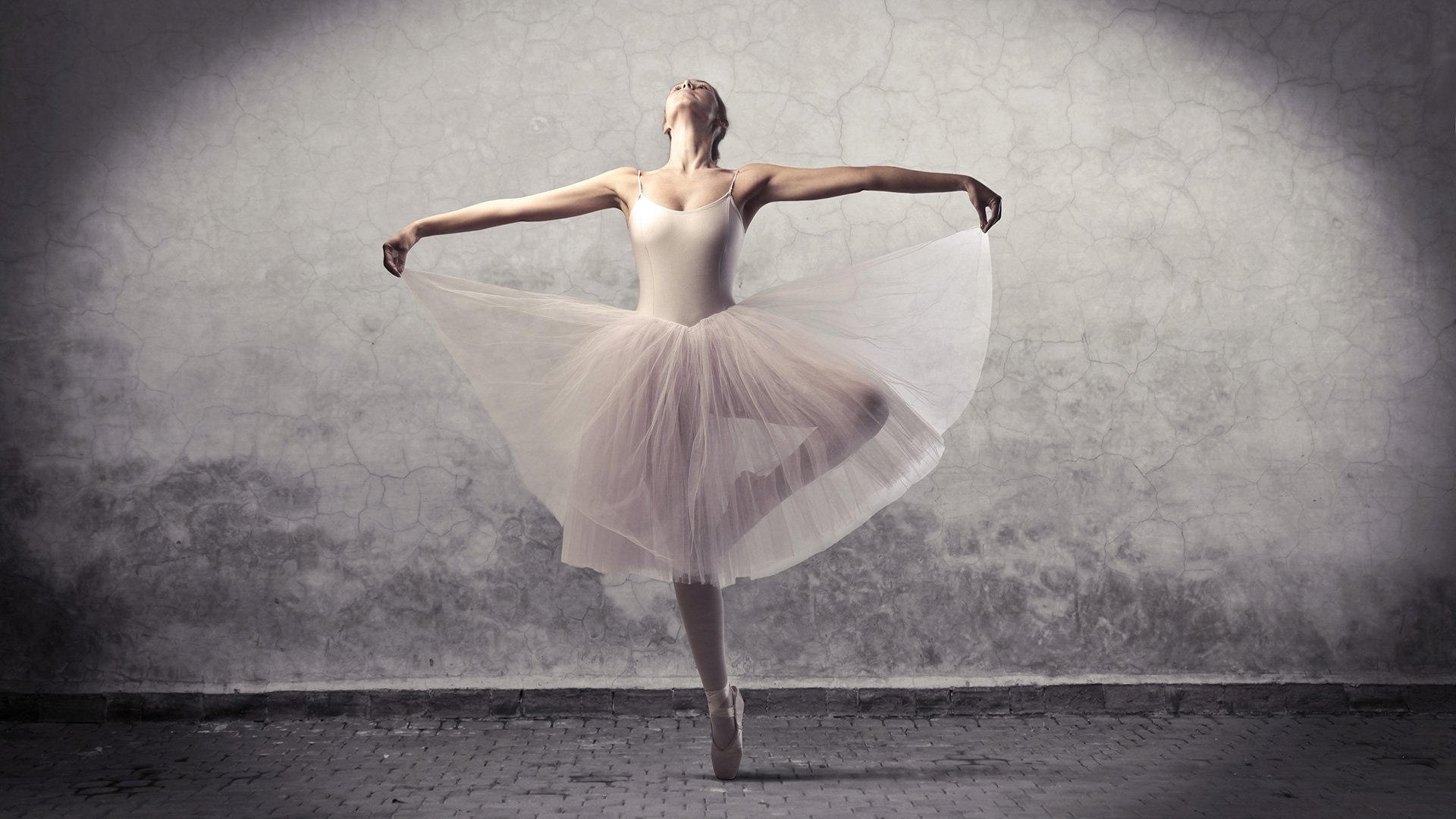 Ballet: Ballerina, An art form created by the movement of the human body, Tutu. 1920x1080 Full HD Background.
