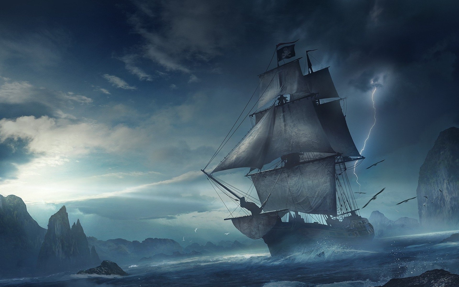 Jackdaw Ship, Pirate ship backgrounds, 1920x1200 HD Desktop