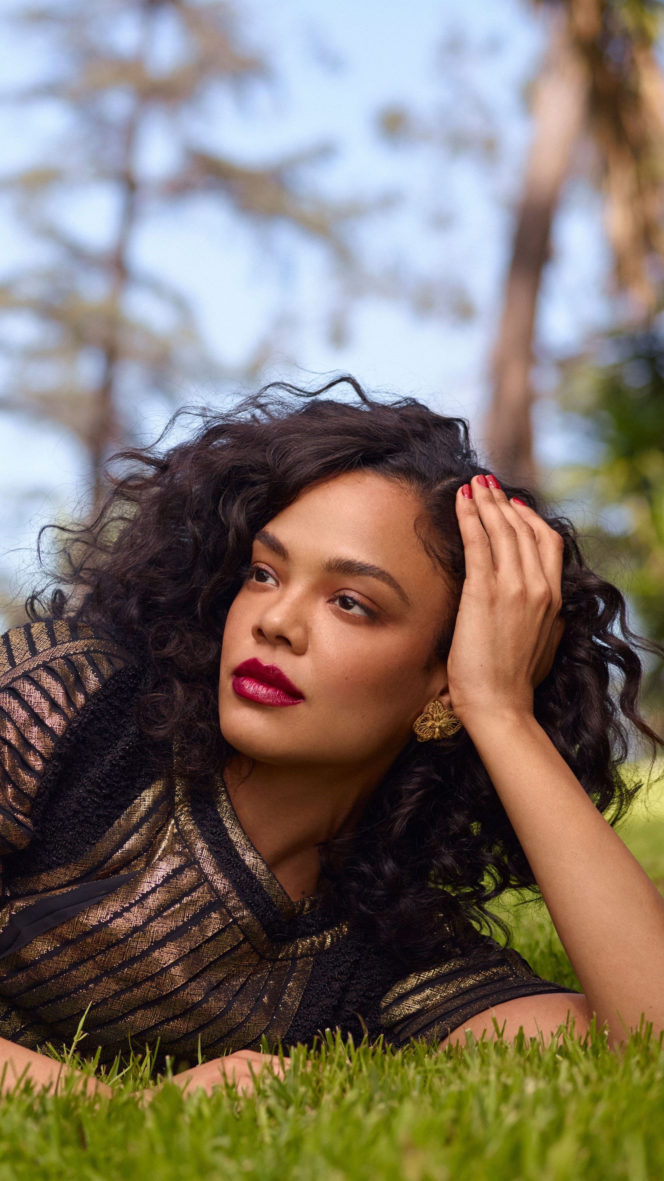 Tessa Thompson, Marie Claire shoot, Xperia wallpapers, High definition, 2160x3840 4K Phone