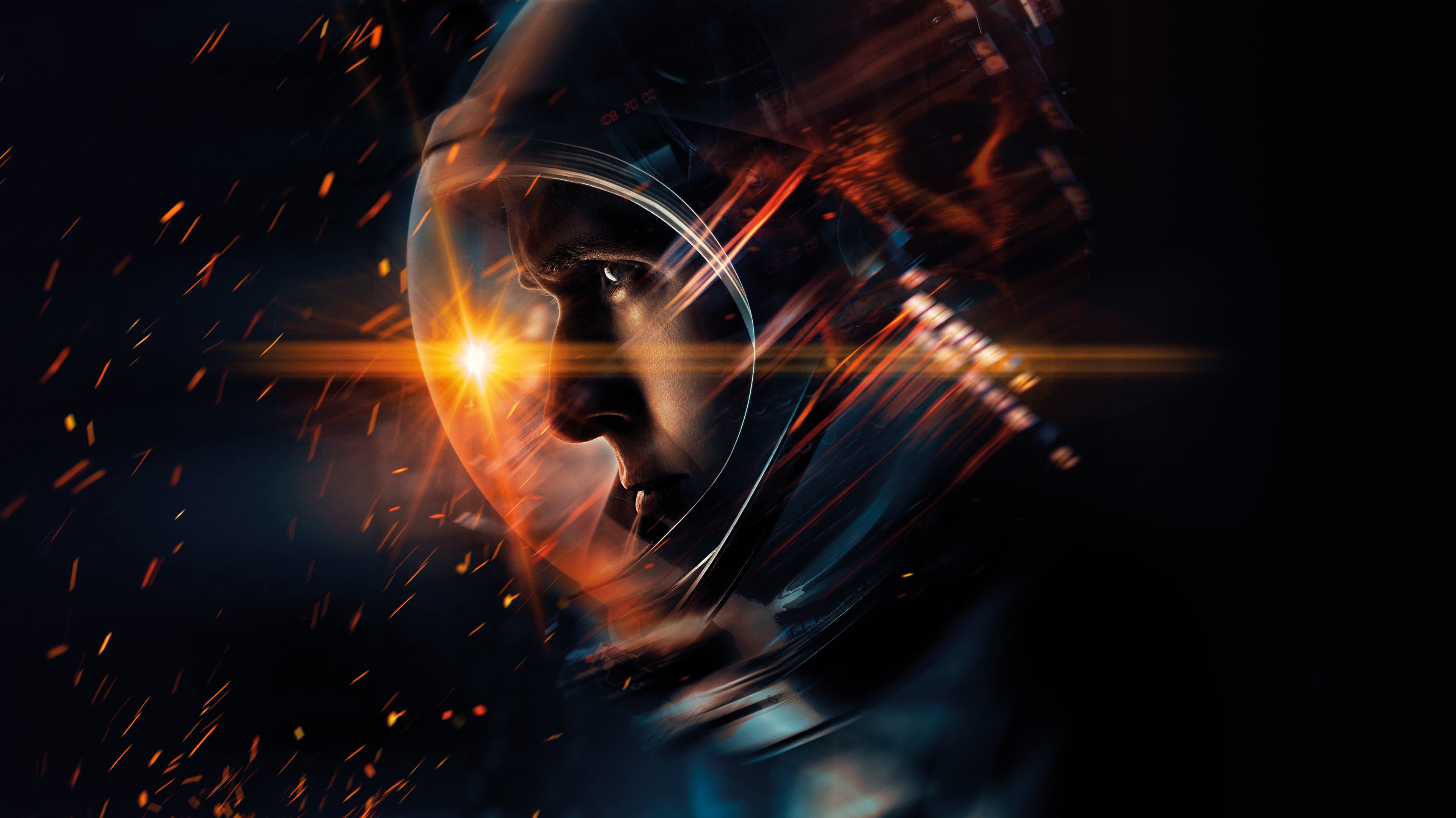 Ryan Gosling: Portrayed the first person to walk on the Moon in First Man (2018). 3840x2160 4K Wallpaper.