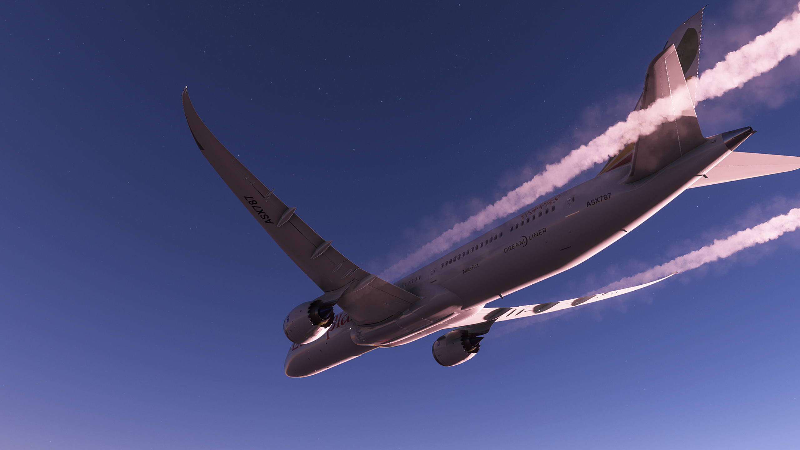 Boeing 787-10, Ethiopian, AVSIM screenshots, AVSIM Community, 2560x1440 HD Desktop