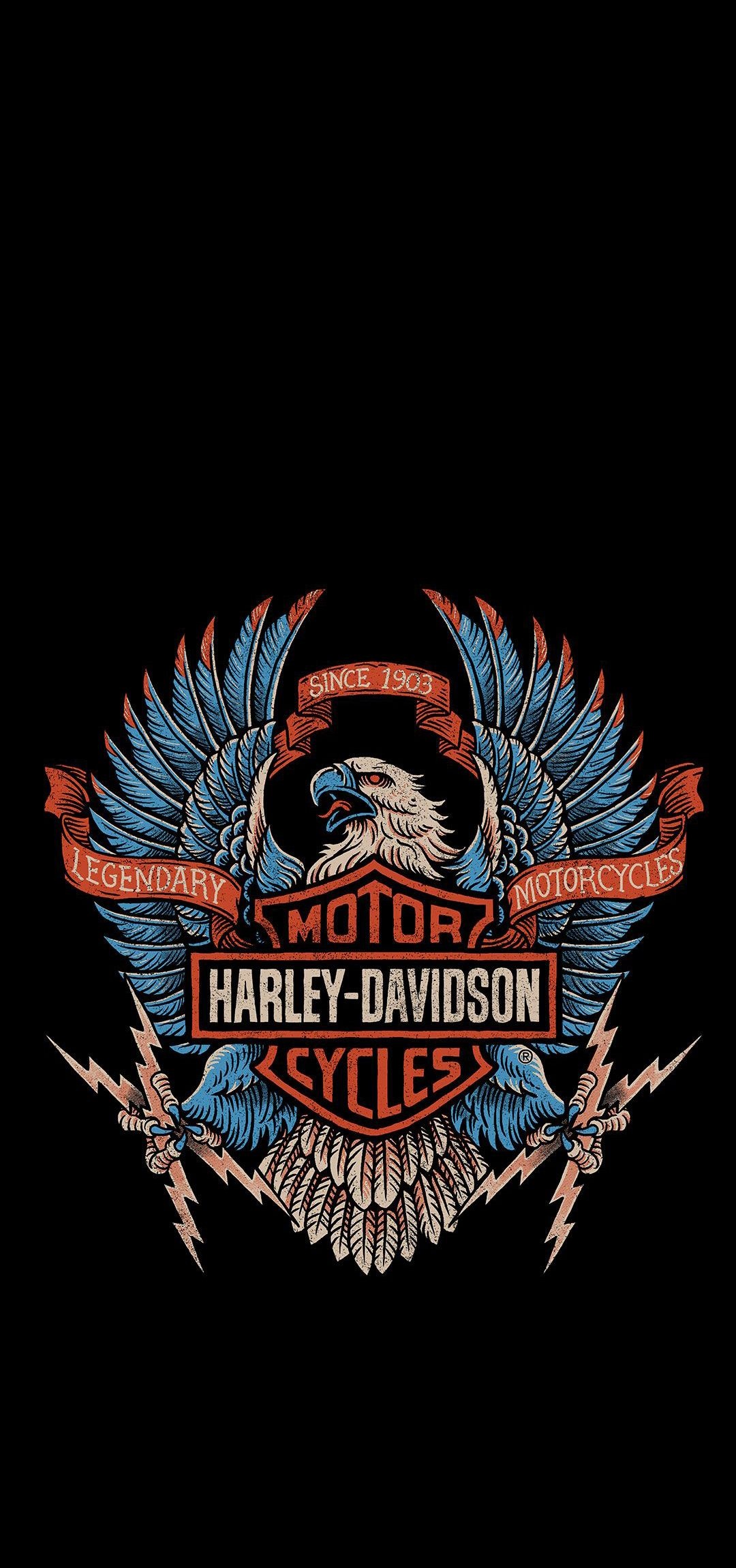 Retro, Harley-Davidson Logo Wallpaper, 1080x2300 HD Handy