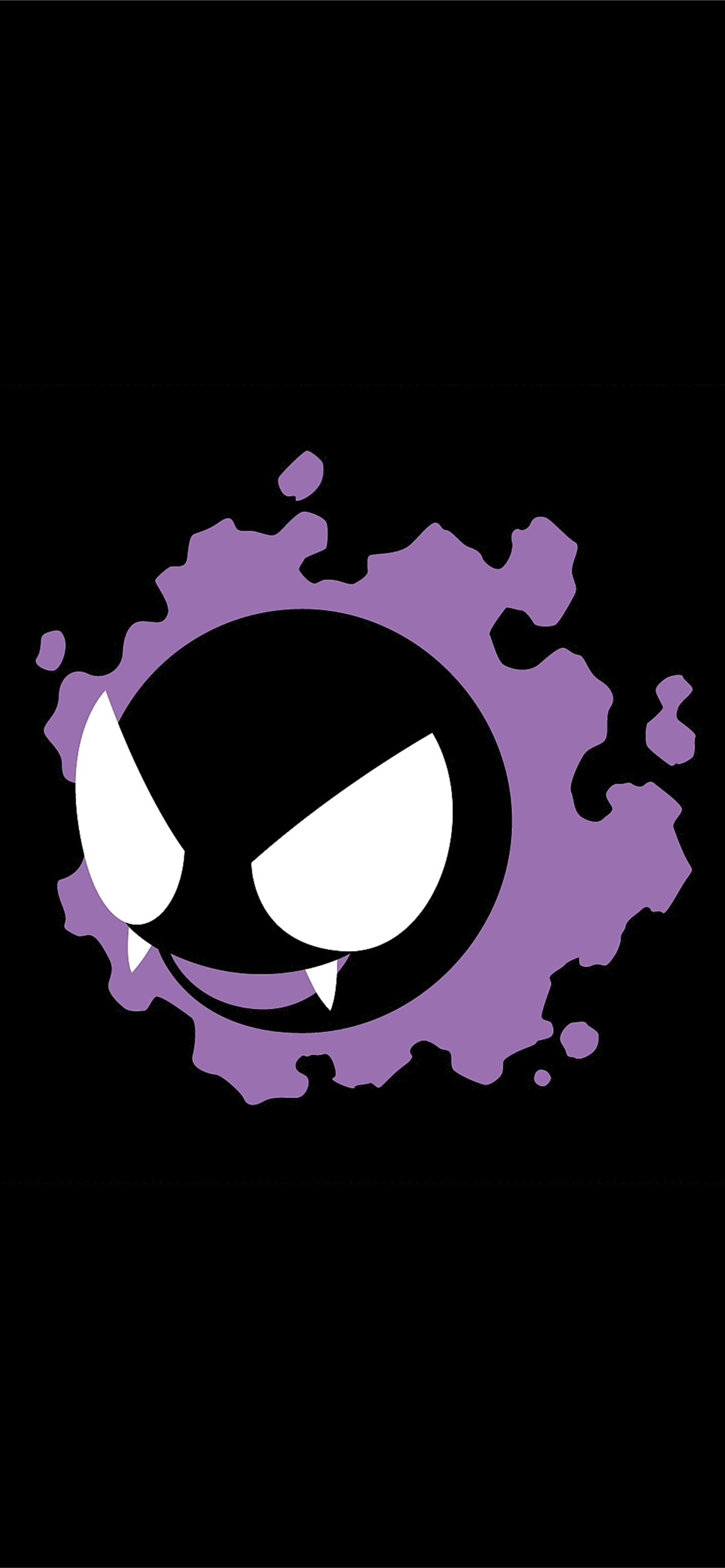 Gastly: When exposed to a strong wind its vaporous body quickly dwindles away. 1290x2780 HD Wallpaper.