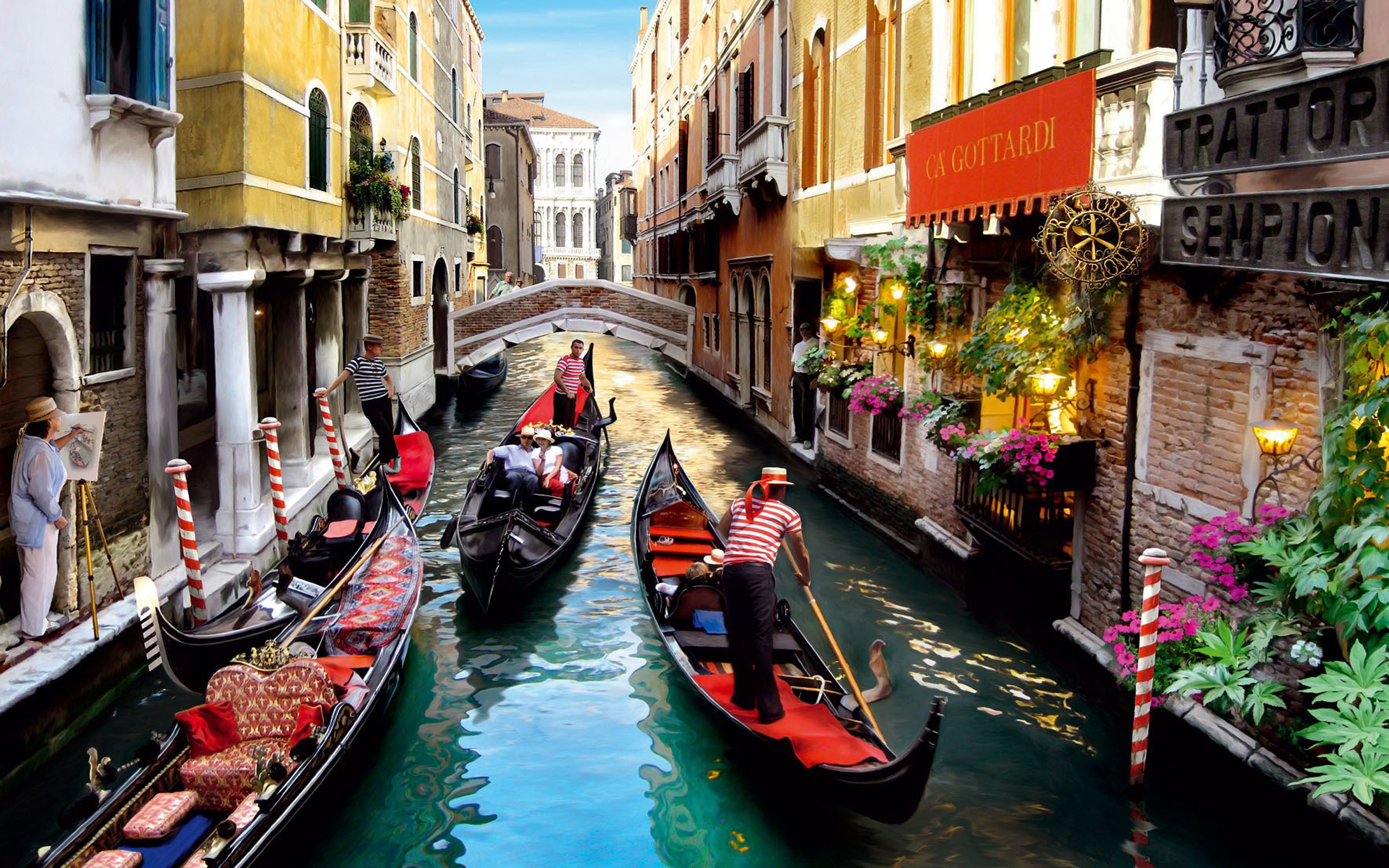 Venice: Gondola, The Canals, Queen of the Adriatic, Watercraft. 2560x1600 HD Wallpaper.