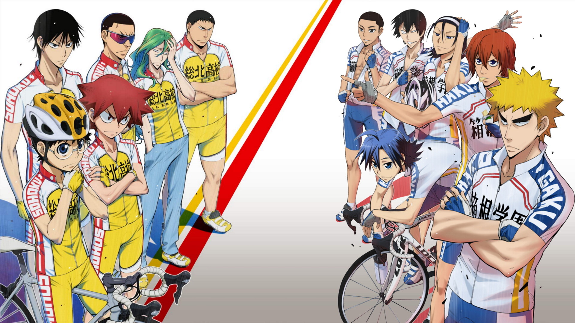 Yowamushi Pedal, Anime characters, Cycling race, High school club, 1920x1080 Full HD Desktop