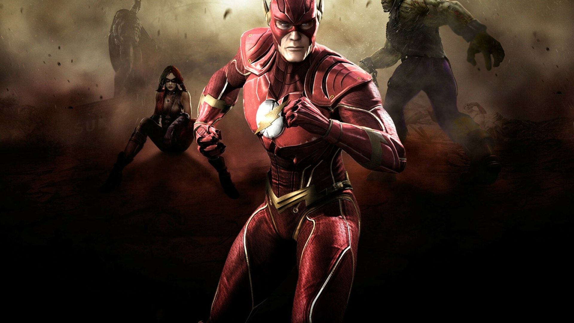 Injustice: Gods Among Us, Flash, A superhero appearing in American comic books published by DC Comics. 1920x1080 Full HD Background.