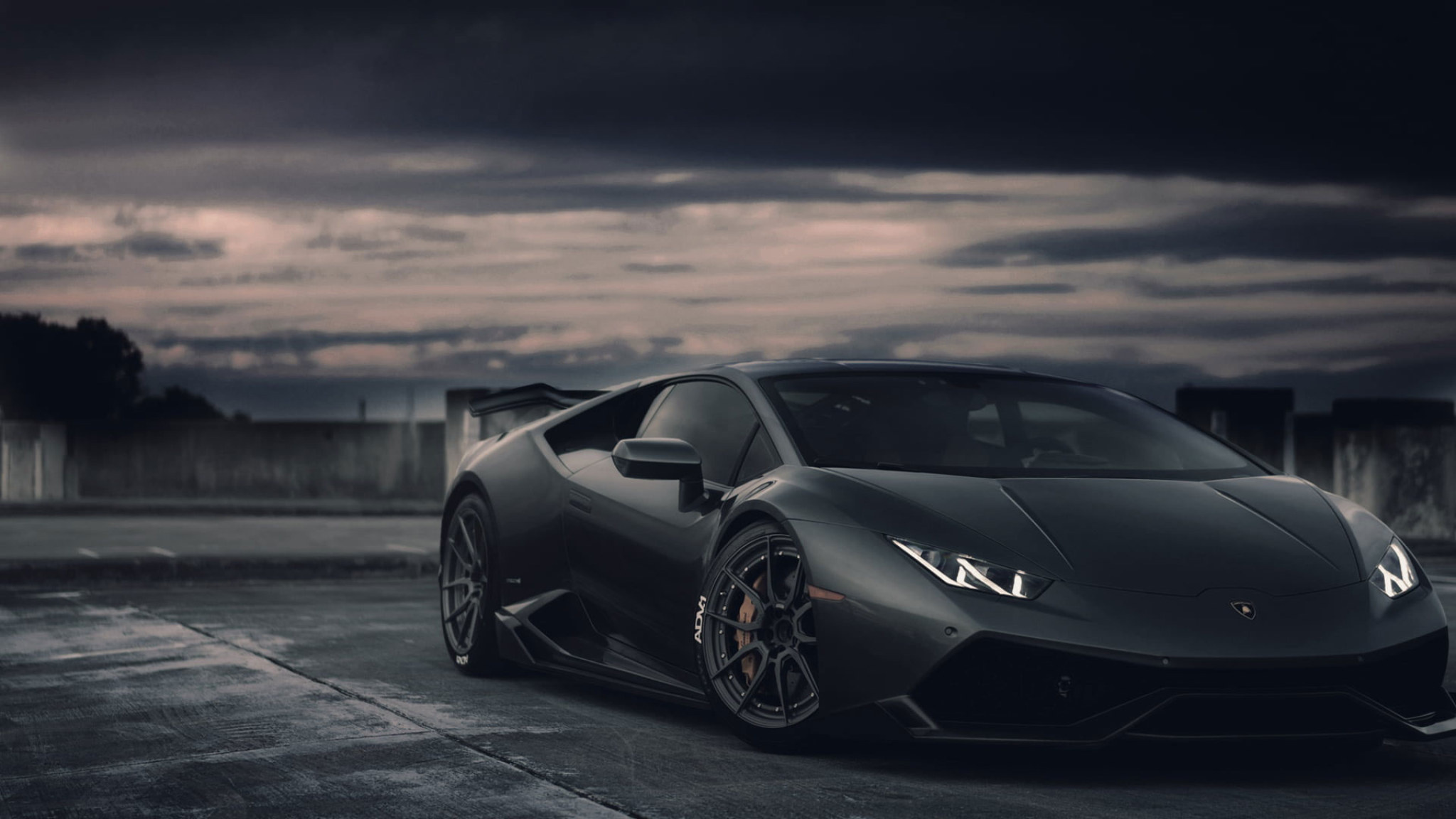 Lamborghini Huracan, Black color, Striking car, HD wallpapers, 2050x1160 HD Desktop