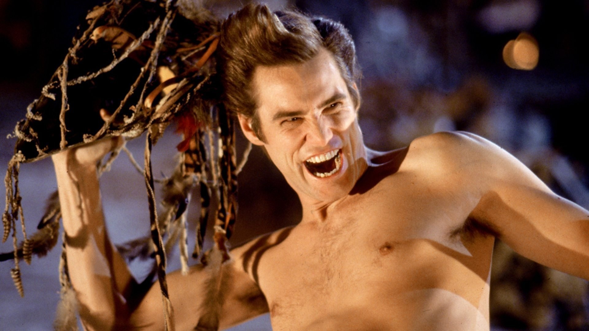 Ace Ventura: Accompanied by his pet capuchin monkey Spike, Ace begins his search for the missing bat. 1920x1080 Full HD Wallpaper.