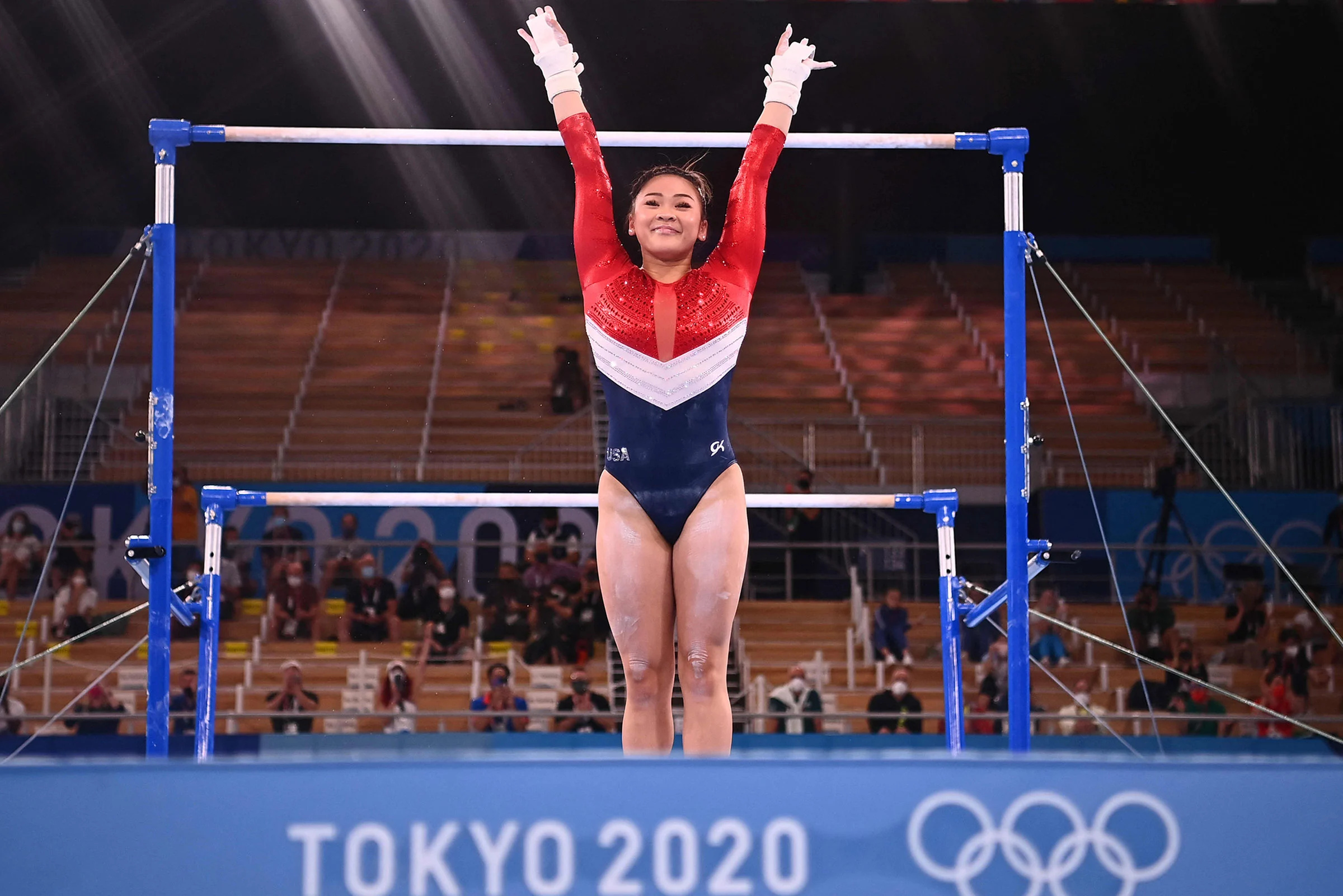 Uneven Bars: Olympian Sunisa Lee, The all-around, Six world championship and Olympic medals. 2400x1610 HD Background.