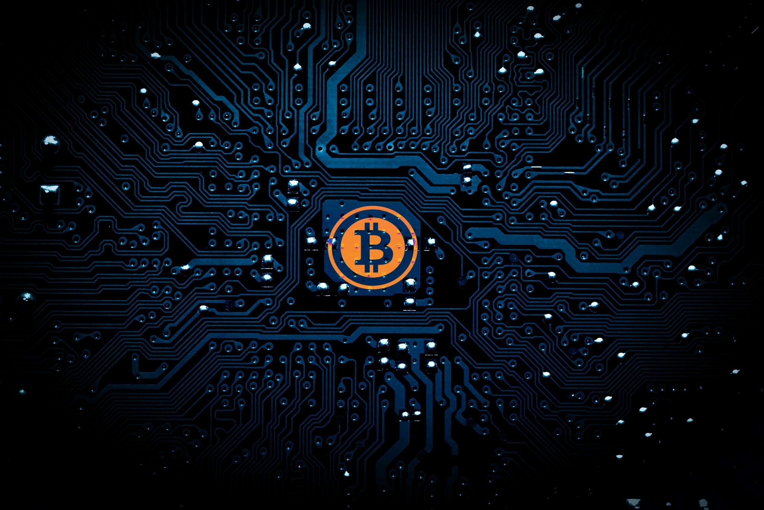 Cryptocurrency: Blockchain, A virtual currency designed to act as money, BTC. 2540x1700 HD Background.