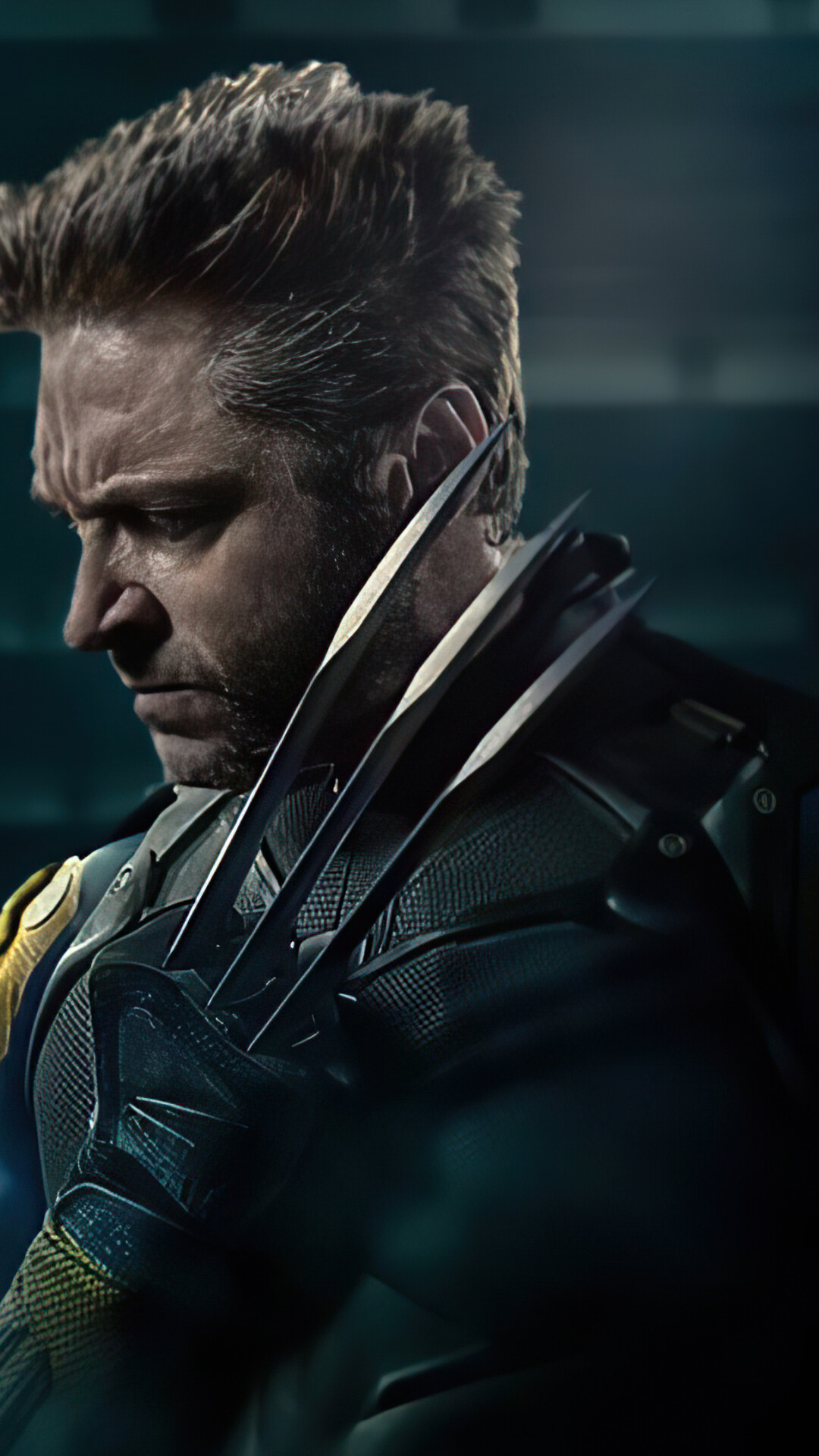 X-Men: Hugh Jackman as Logan / Wolverine, A mutant with accelerated healing. 1080x1920 Full HD Wallpaper.