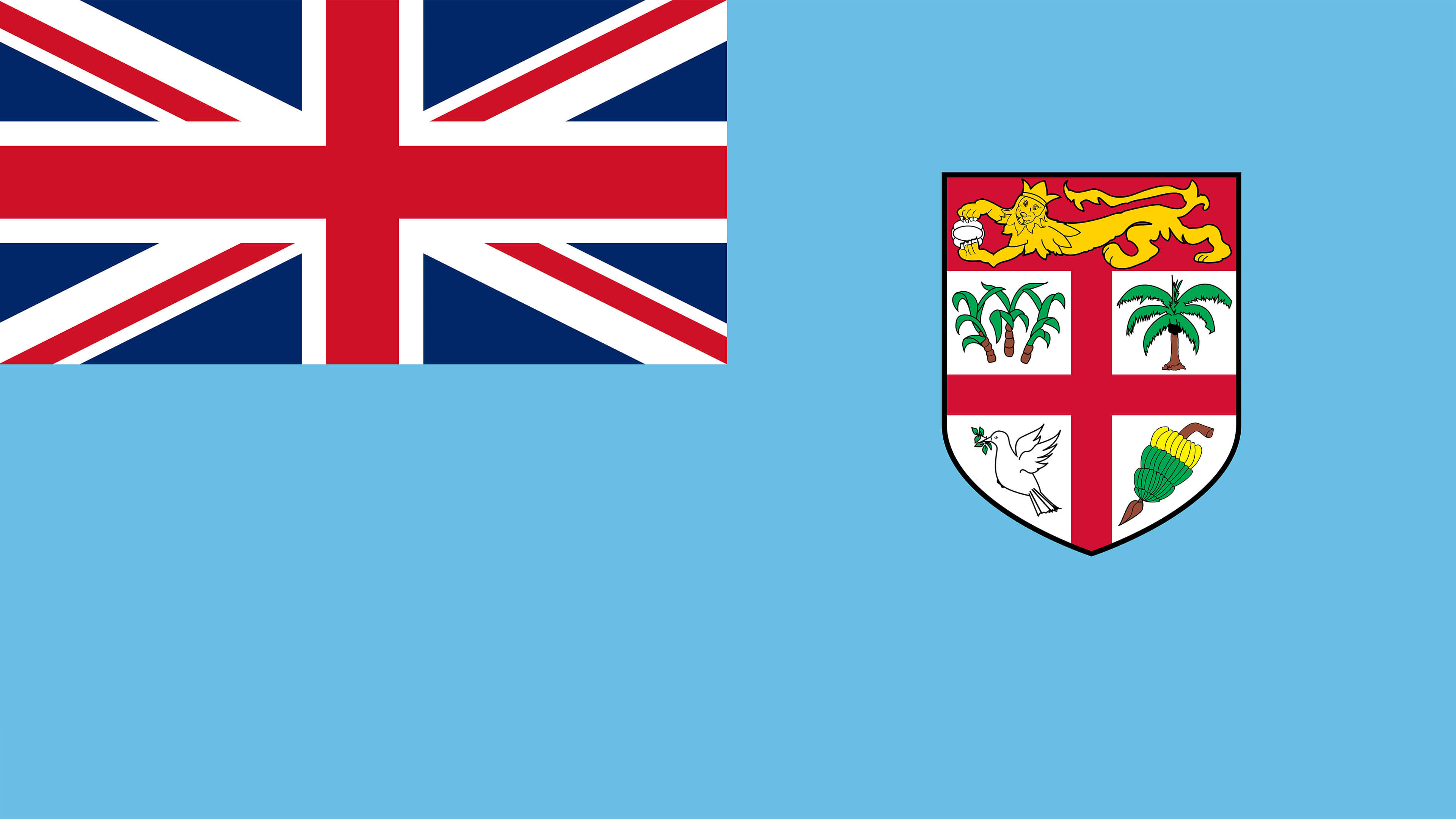 Fiji (Travels), National flag, Island pride, 4K wallpaper, 3840x2160 4K Desktop