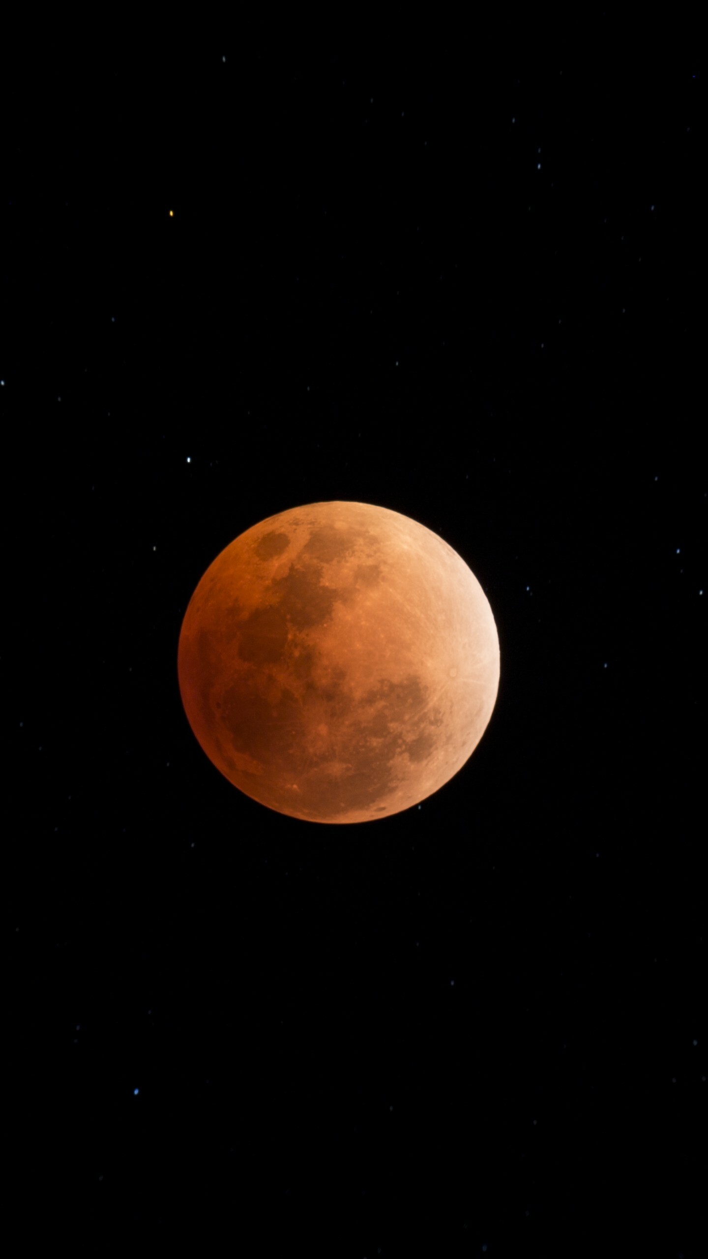Moonlight: Moon eclipse, Space, Celestial bodies. 1440x2560 HD Background.