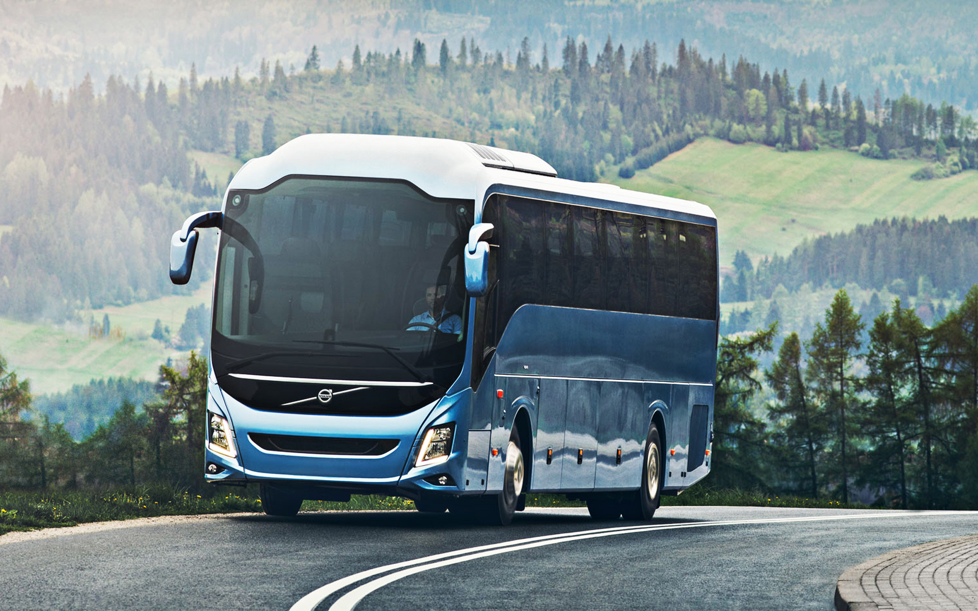 Bus, Volvo 9900, New highway bus, High-resolution wallpapers, 1920x1200 HD Desktop