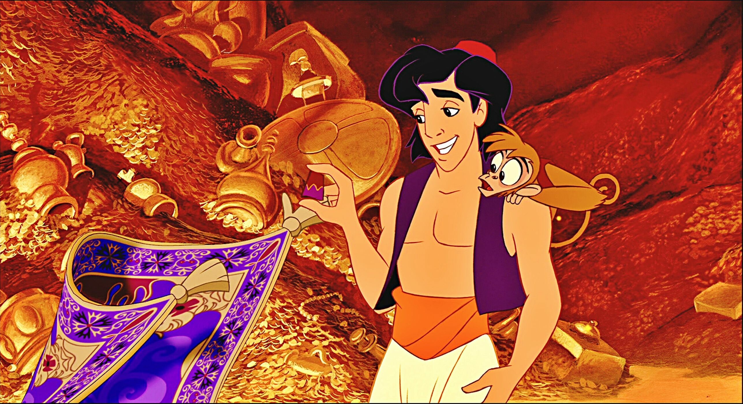 Aladdin (Cartoon): Scott Weinger, A poor yet kind-hearted Agrabah thief. 2580x1400 HD Wallpaper.