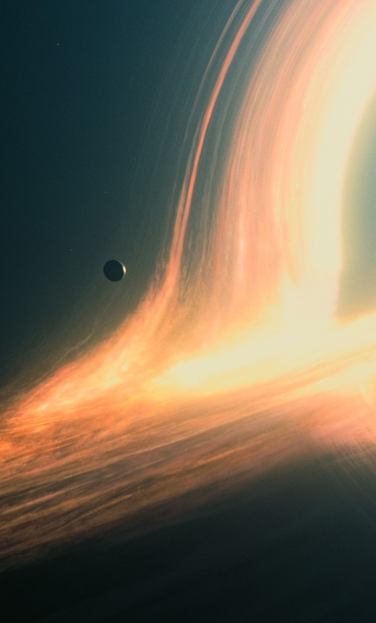 Gargantua (Interstellar), Interstellar gargantua, Mind-bending visuals, Space-time distortion, 1280x2120 HD Phone