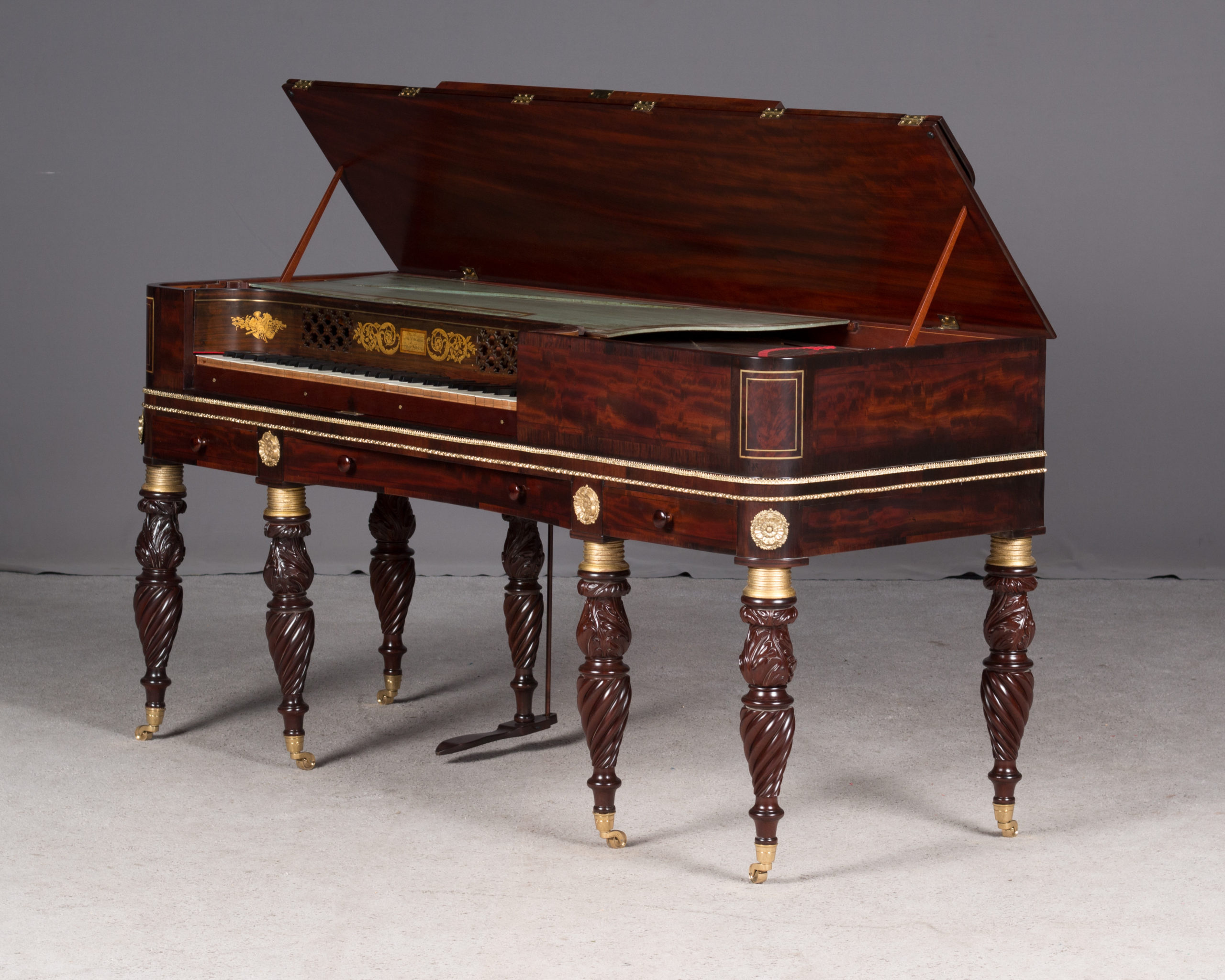 Fortepiano: Willliam Howe Geib, Square Pianoforte, Queen Anne Style Of Furniture. 2560x2050 HD Background.