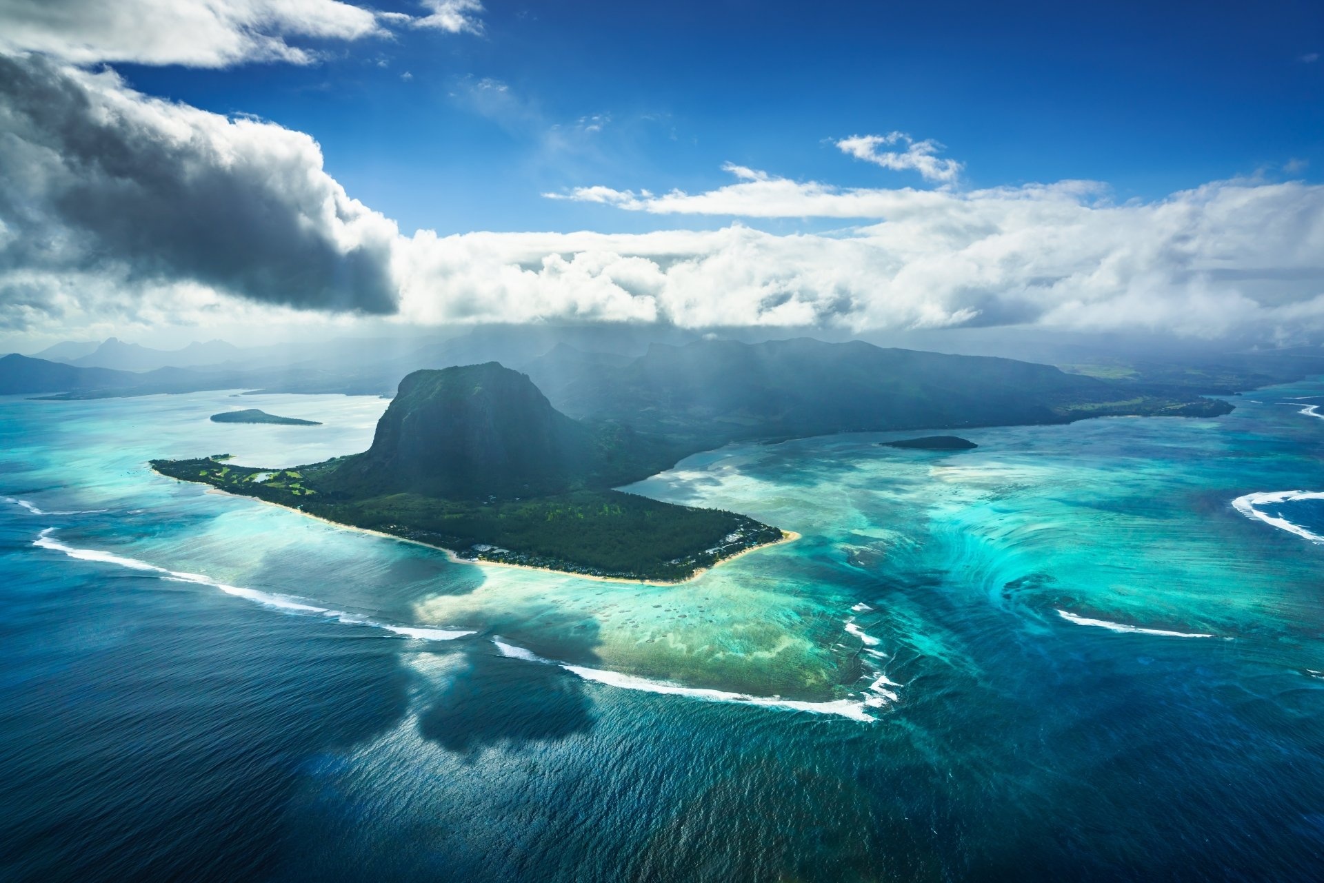 Mauritius Island, Coastal wonders, Breathtaking sunsets, Nature's marvels, 1920x1290 HD Desktop