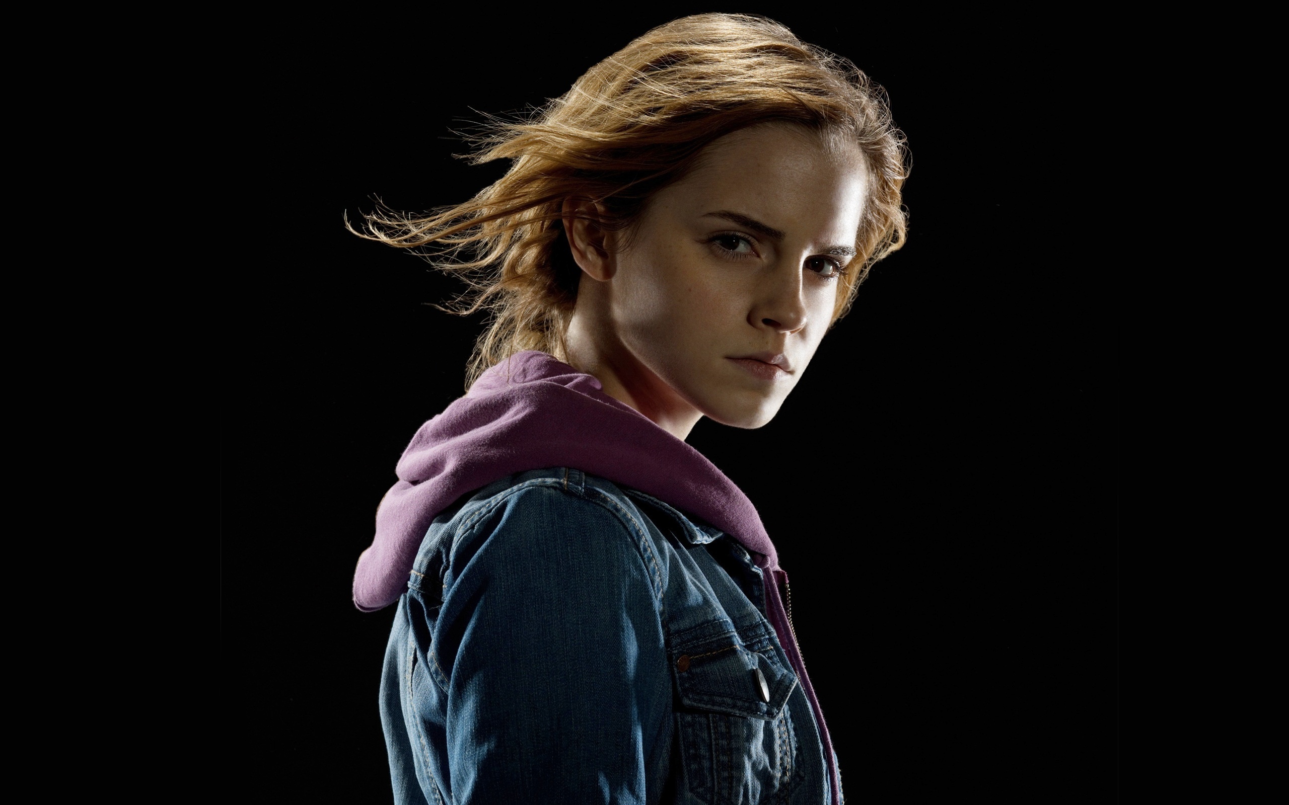 Emma Watson, Movies, Actress, Black Wallpapers, 2560x1600 HD Desktop