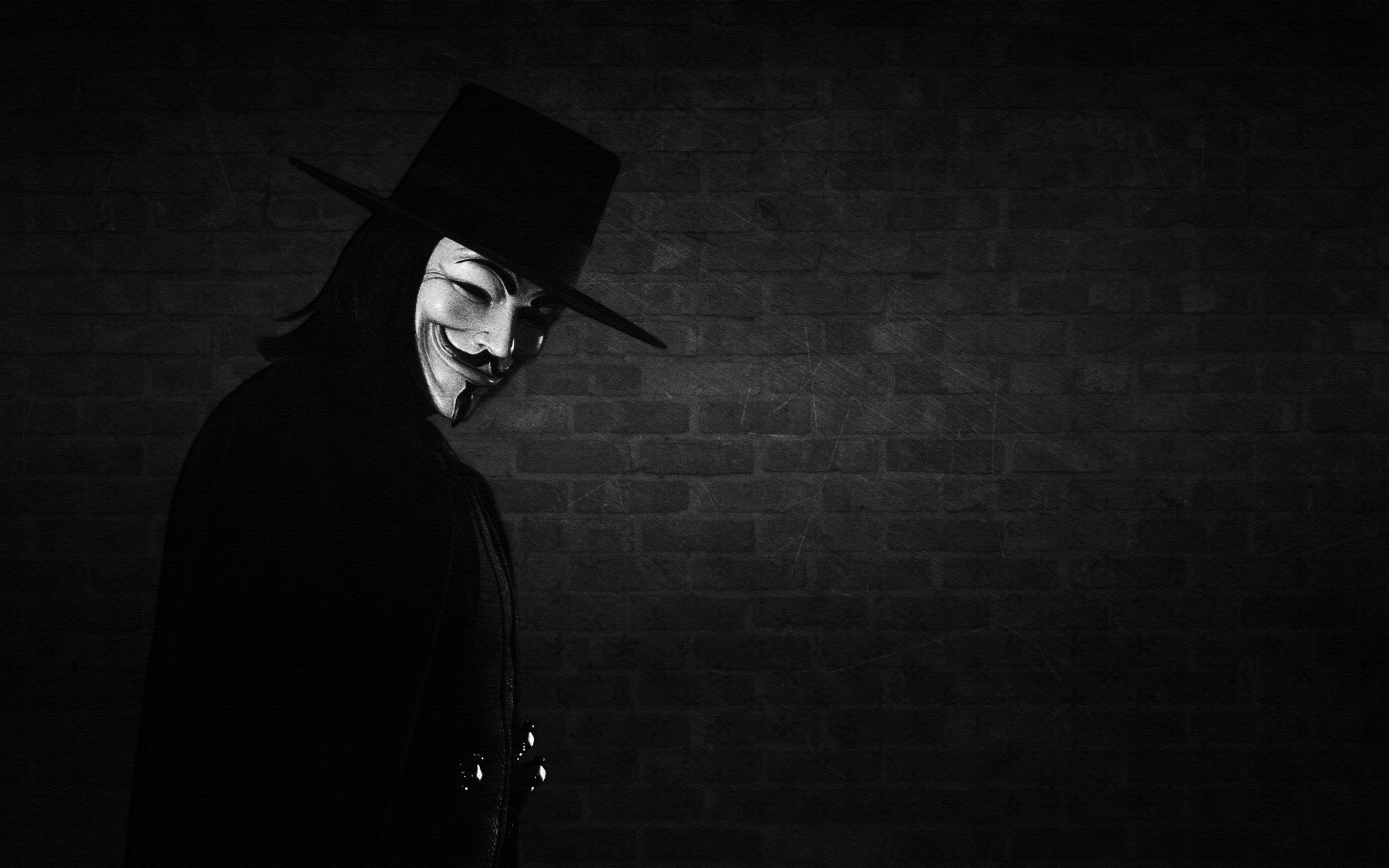 Guy Fawkes Mask: A popular symbol for online activism and hacktivism. 1920x1200 HD Wallpaper.