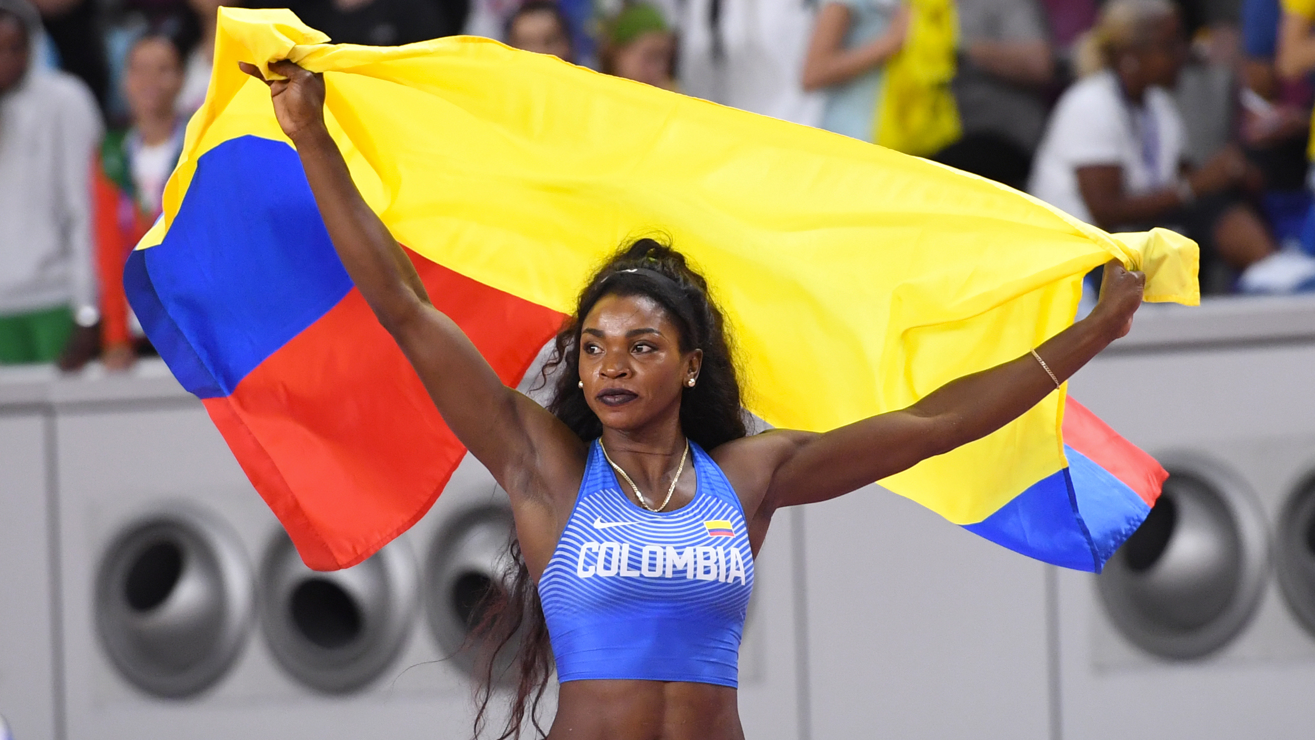 Caterine Ibarguen, Colombia's queen, triple jump, Tokyo 2020, 2610x1470 HD Desktop