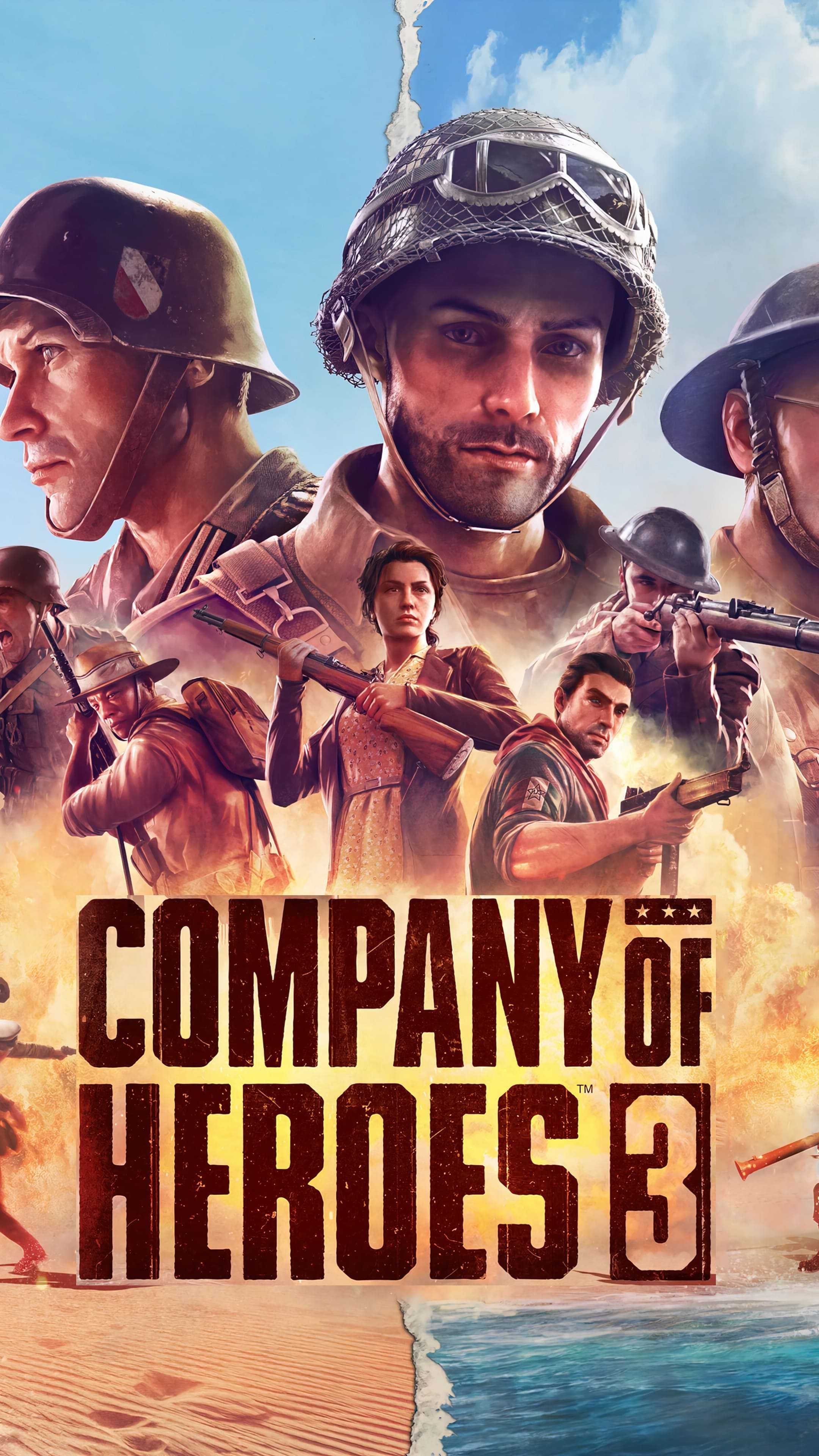Company of Heroes 3: A real-time strategy game developed by Relic Entertainment. 2160x3840 4K Background.