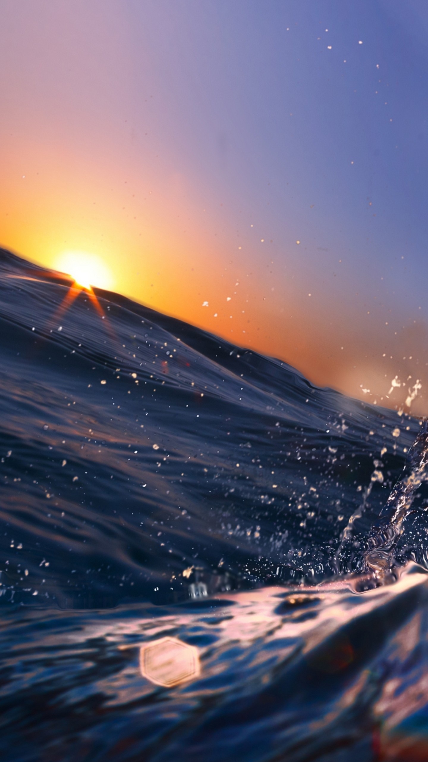 Water wonders, Sunset serenity, Ocean charm, Nature's masterpiece, 1440x2560 HD Phone