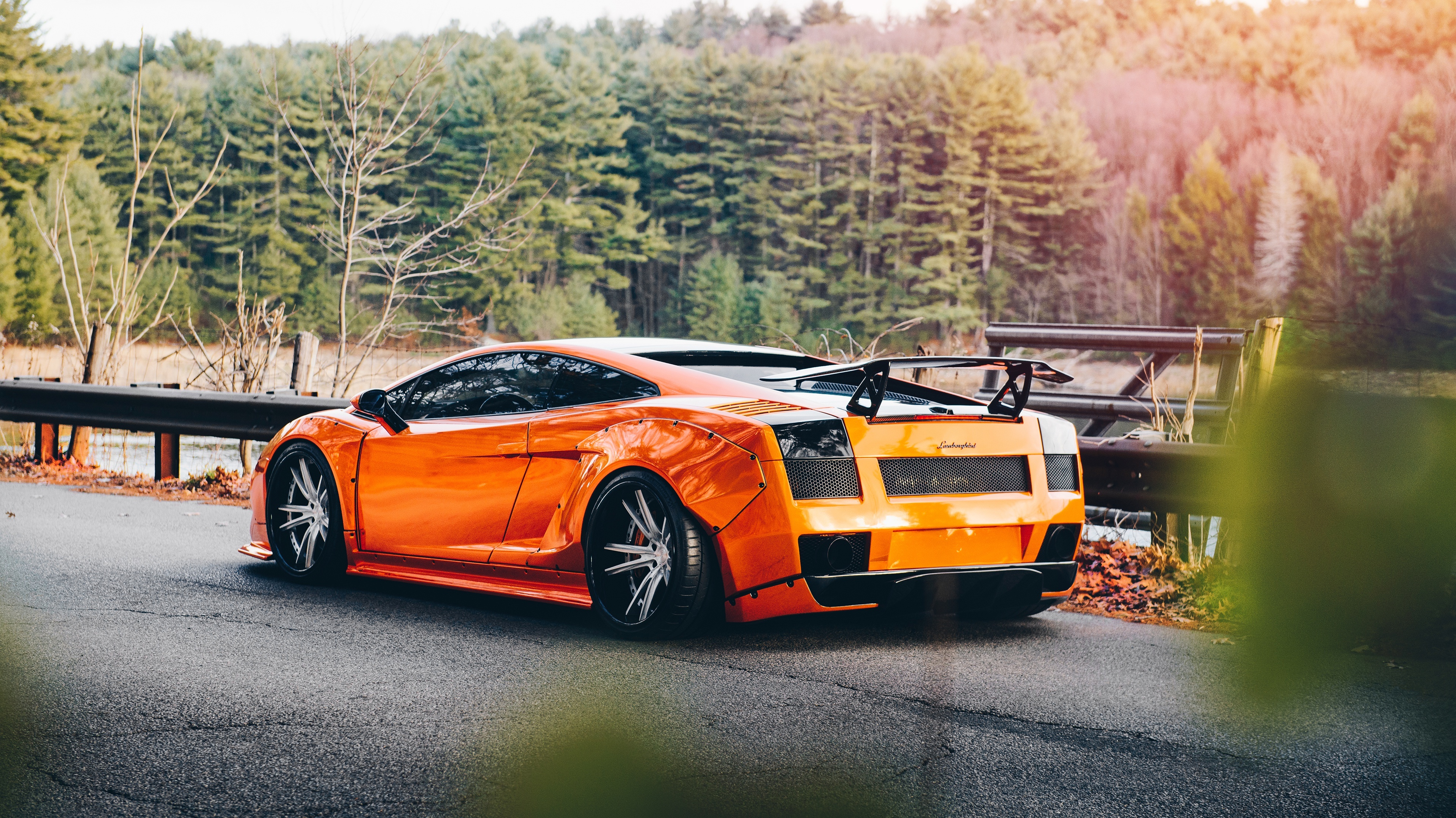 Orange Lamborghini Gallardo, 4K HD wallpapers, Cars, 3840x2160 4K Desktop