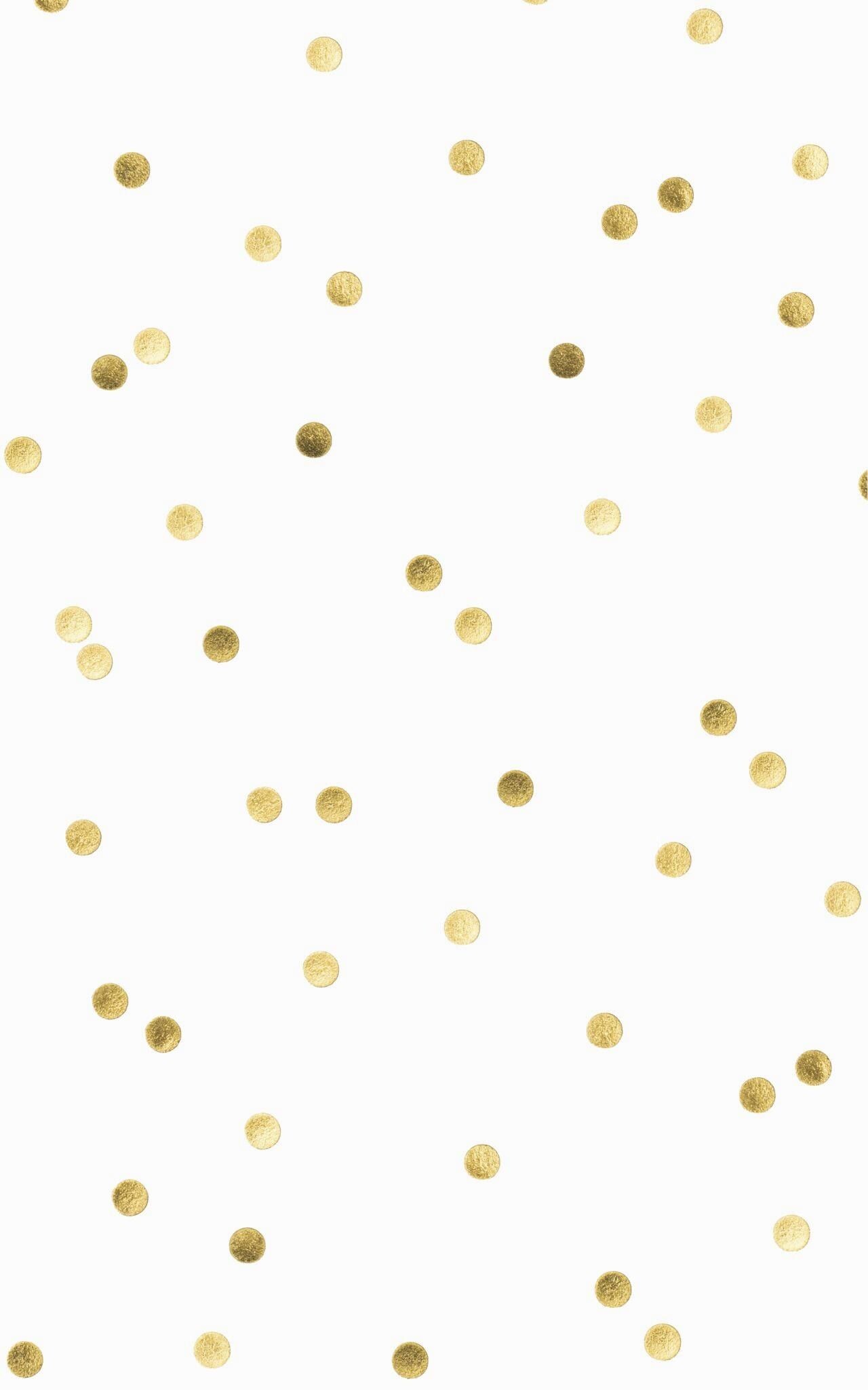 Gold Polka Dot: Gold spots, Glitter foil confetti, A spatter of decorative and cheerful dots. 1280x2050 HD Wallpaper.