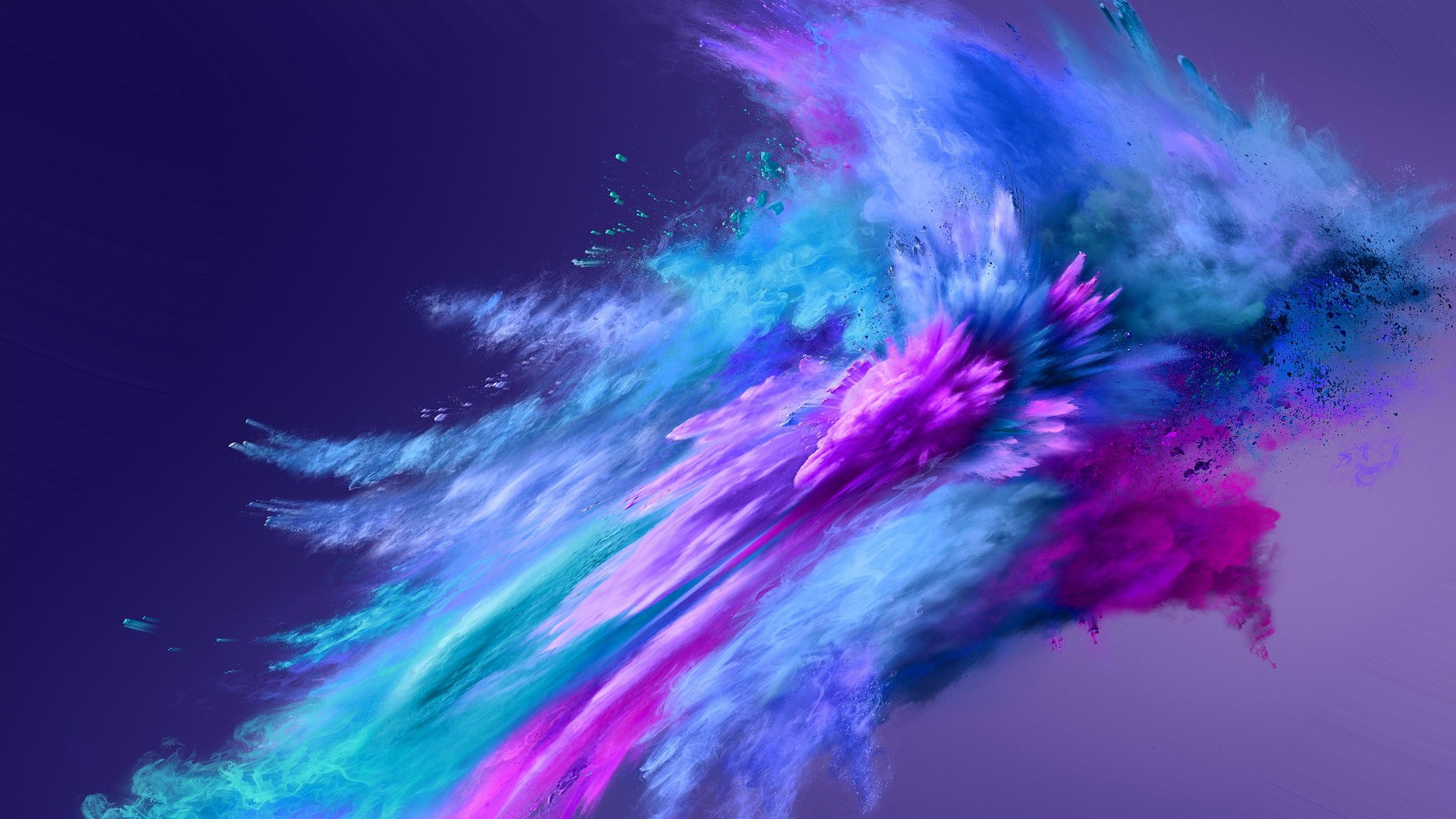Color powder spray, Abstract artwork, 4K resolution, Vibrant colors, 3840x2160 4K Desktop