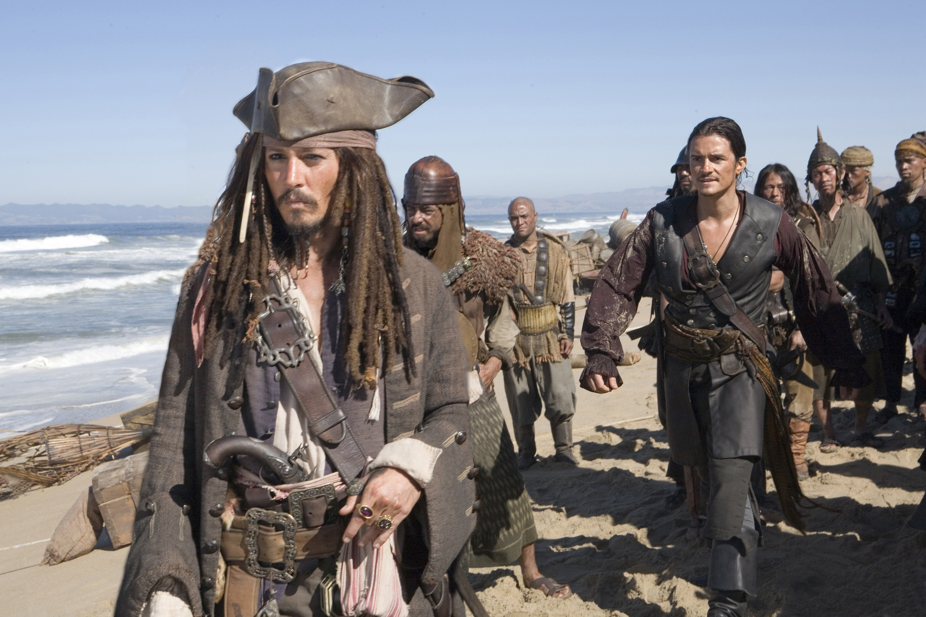 Johnny Depp, Jack Sparrow, Orlando Bloom, Will Turner, 3000x2000 HD Desktop