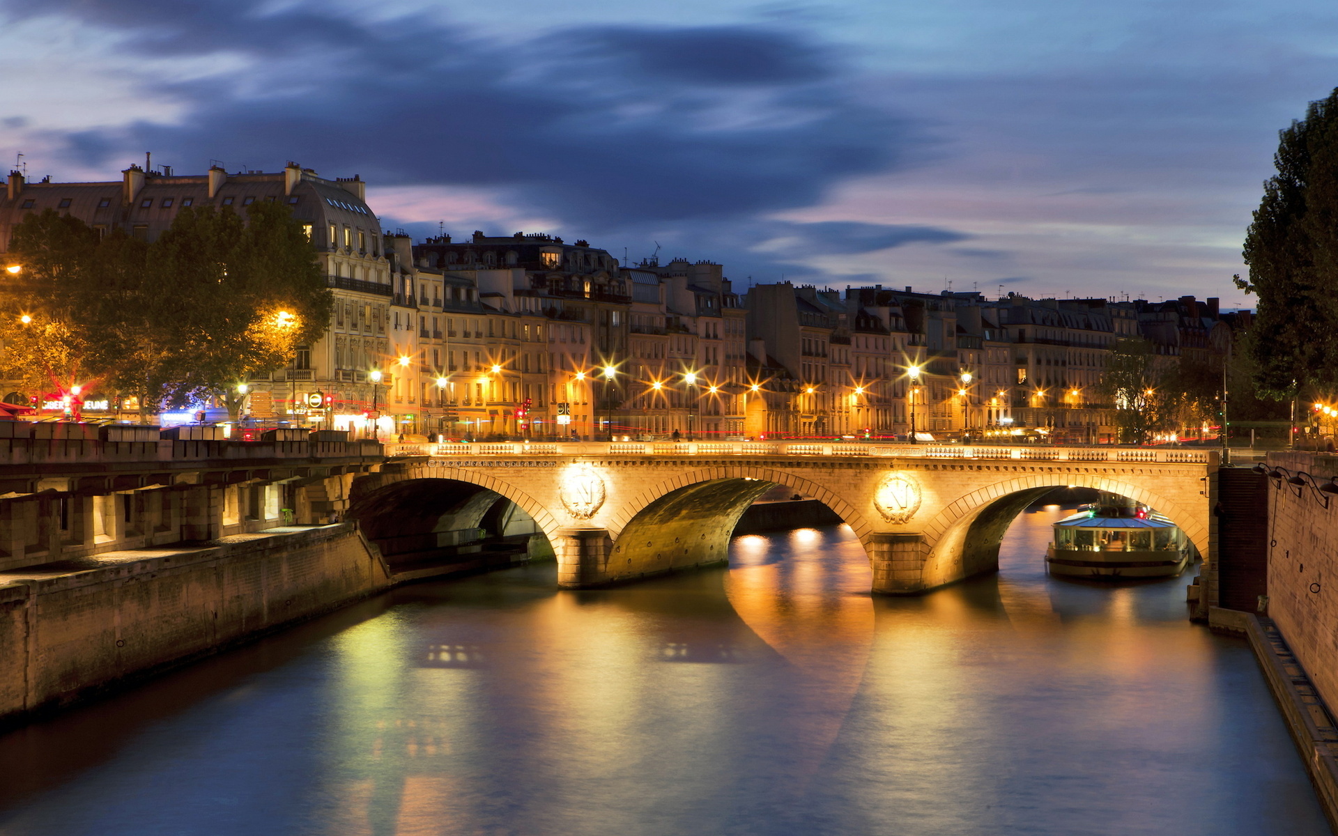 The Seine River, Parisian Nightlights, Skyline Wonder, Boat Cruises, 1920x1200 HD Desktop