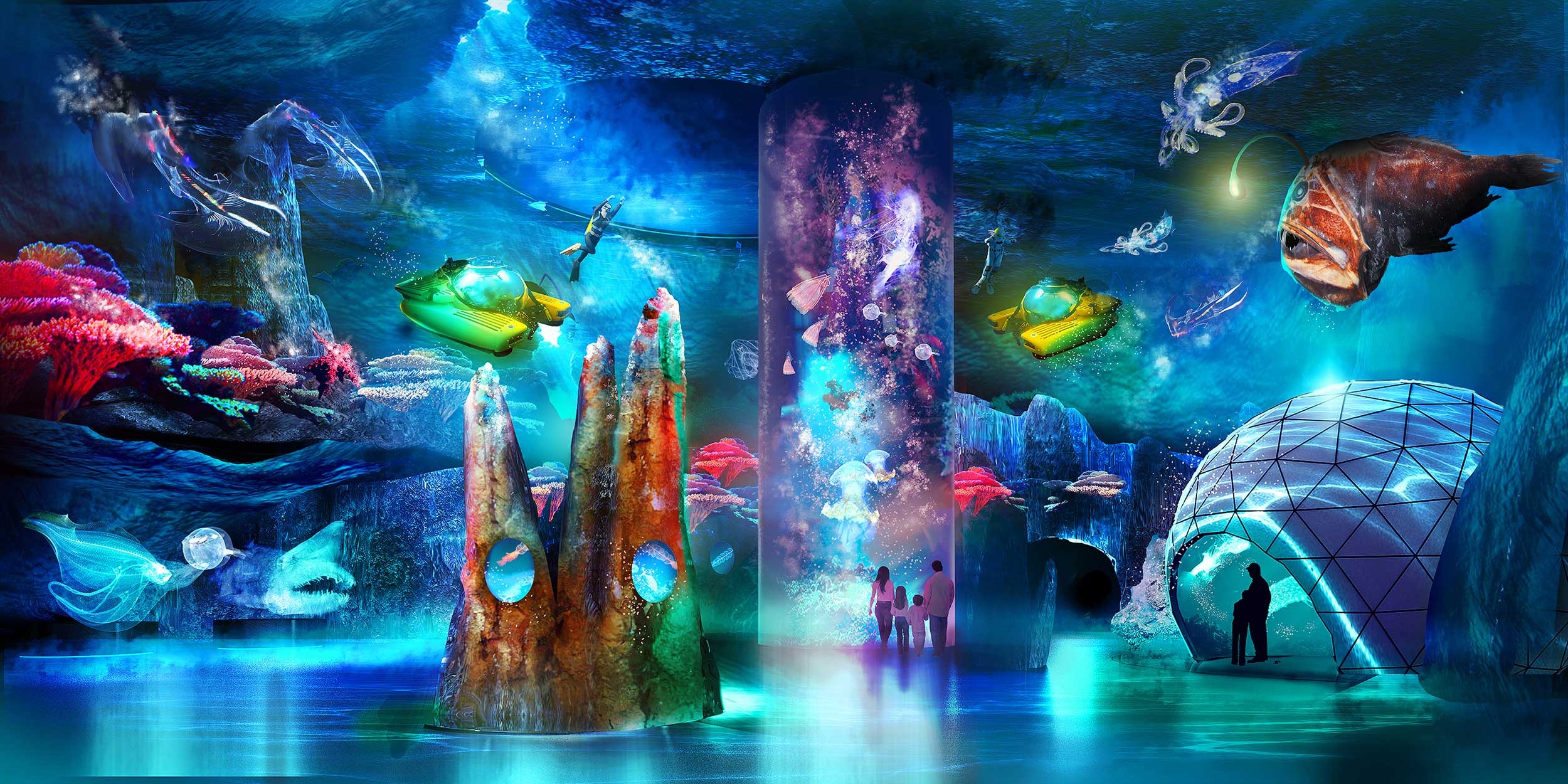 Oceanarium, Singapore oceanarium, Theme park designer, 2500x1250 Dual Screen Desktop