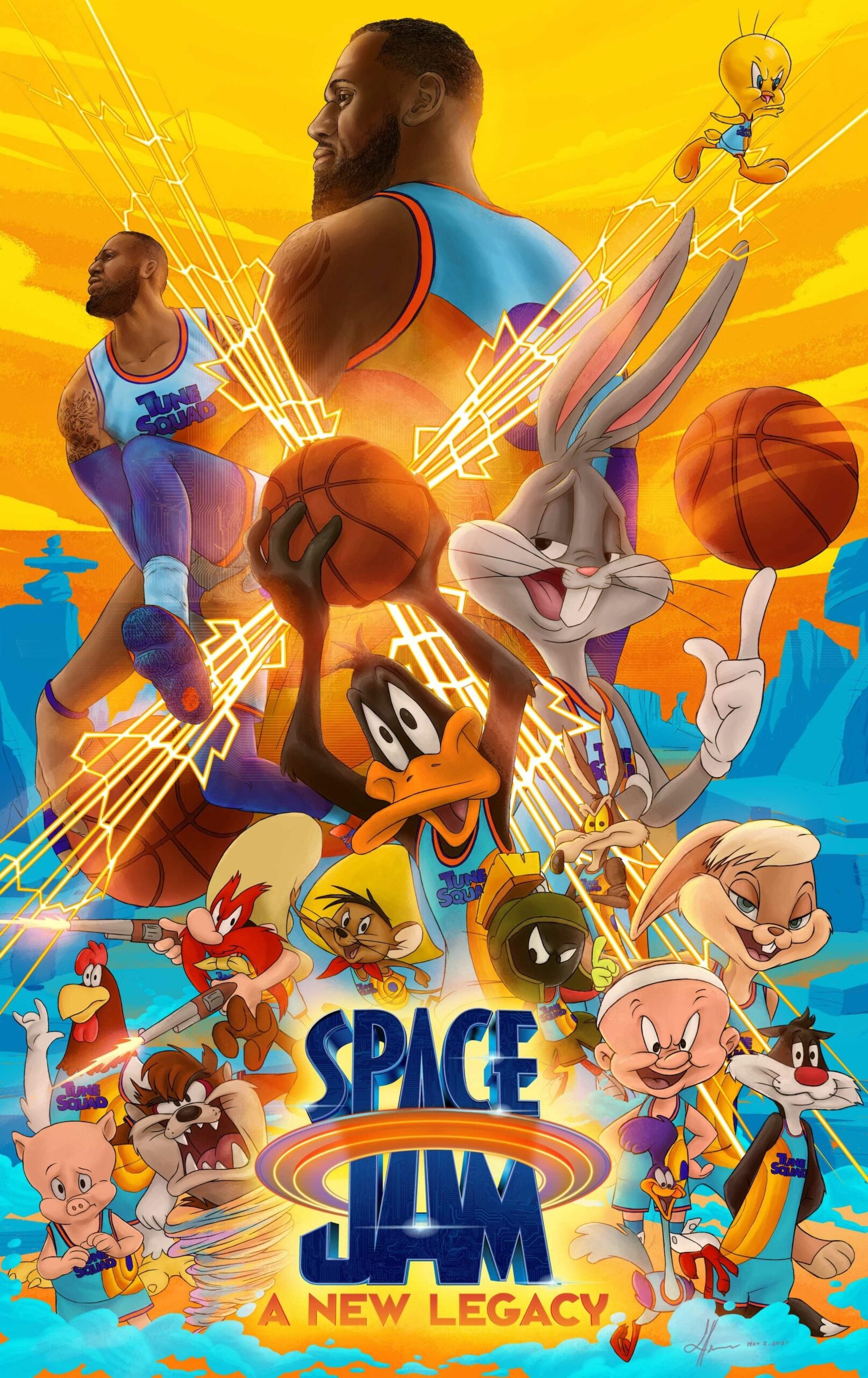 Space Jam: A New Legacy, 3D wallpapers, Futuristic designs, Awesome pictures, 1620x2560 HD Phone