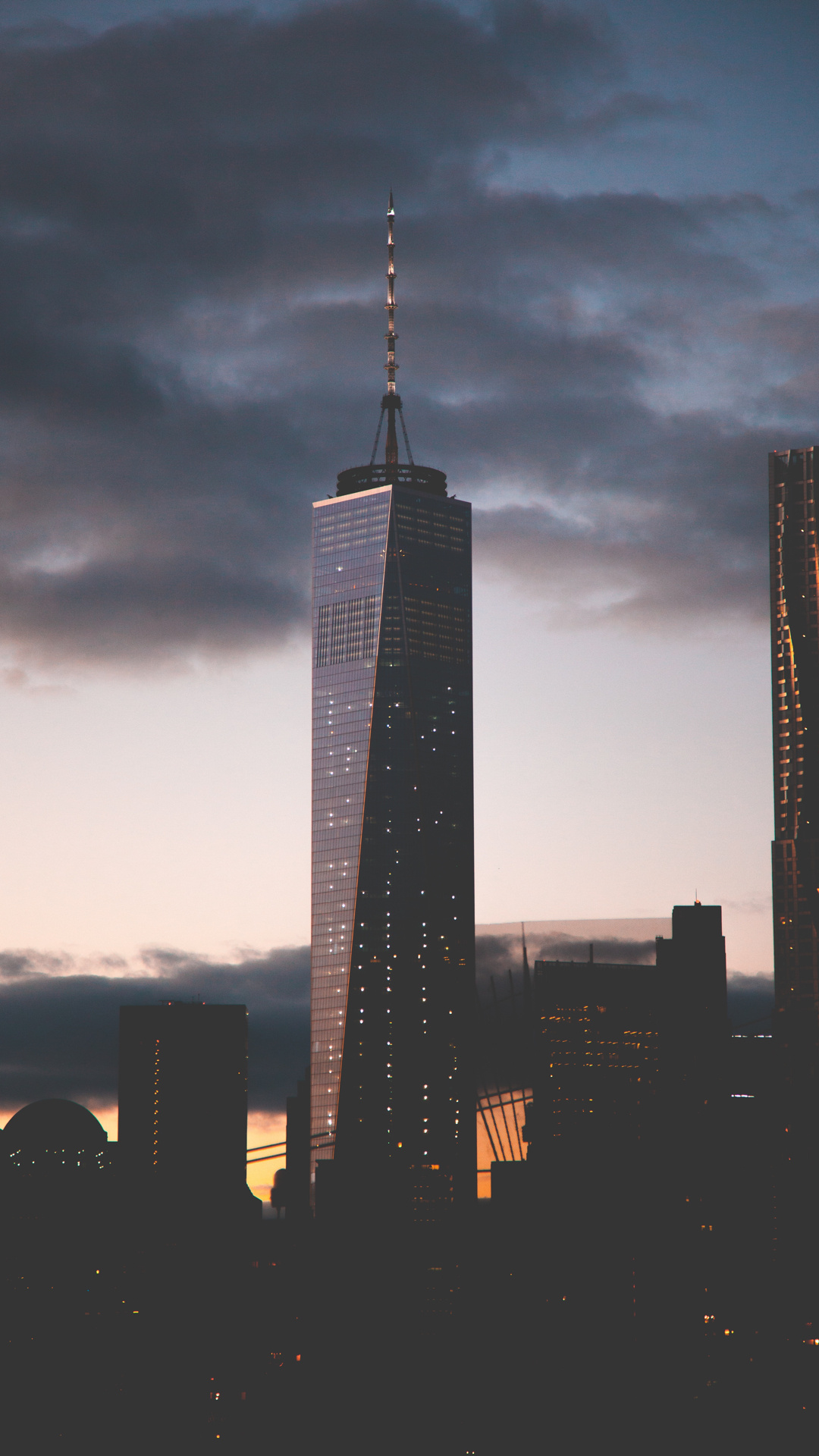 Freedom Tower, New York skyline, One World Trade Center, Manhattan, 1080x1920 Full HD Phone