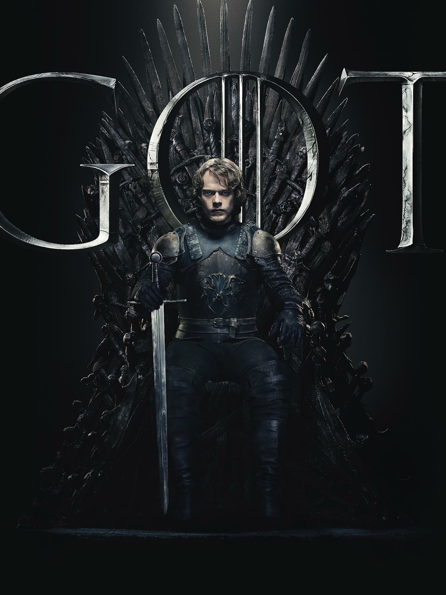 Game of Thrones: Theon Greyjoy, the youngest son and heir of Balon Greyjoy, Season 8. 1540x2050 HD Wallpaper.