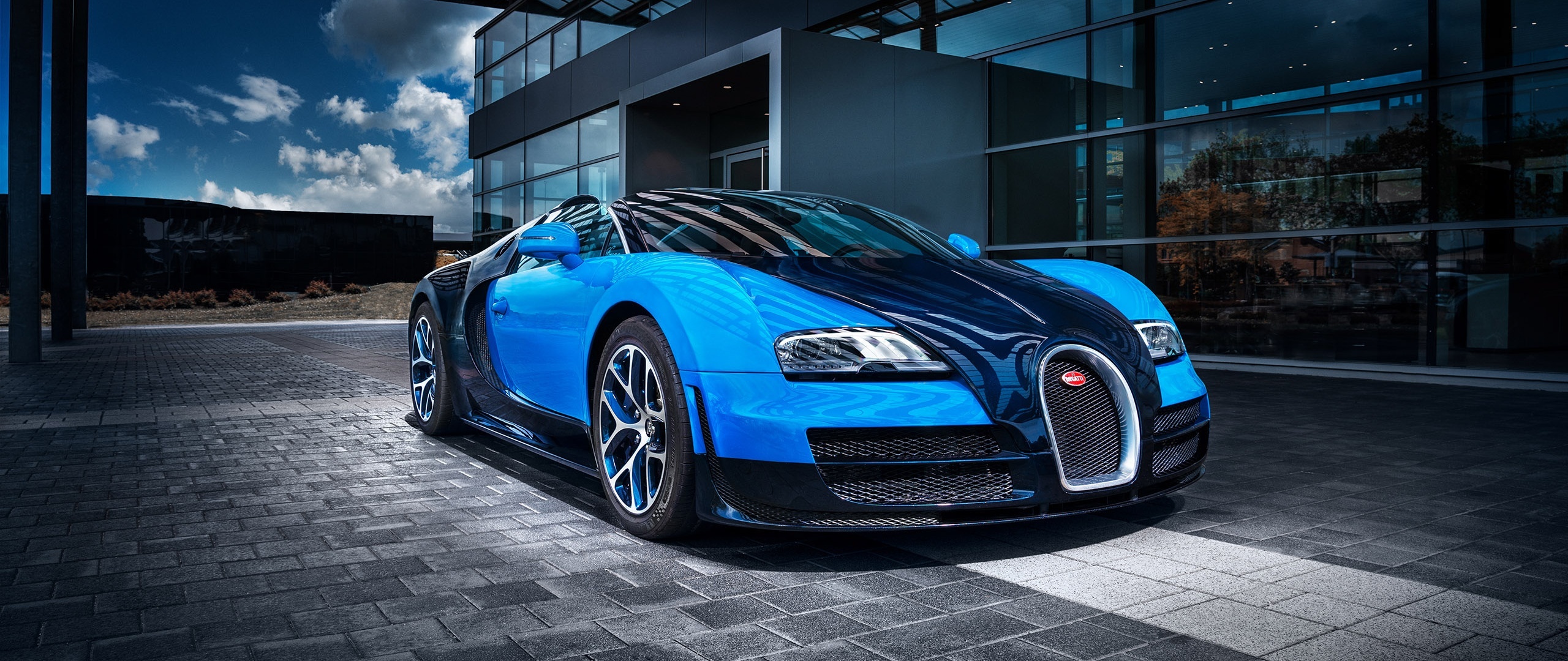 Bugatti Veyron, Ultra-fast supercar, Grand Sport Vitesse model, 4K wallpapers, 2560x1080 Dual Screen Desktop