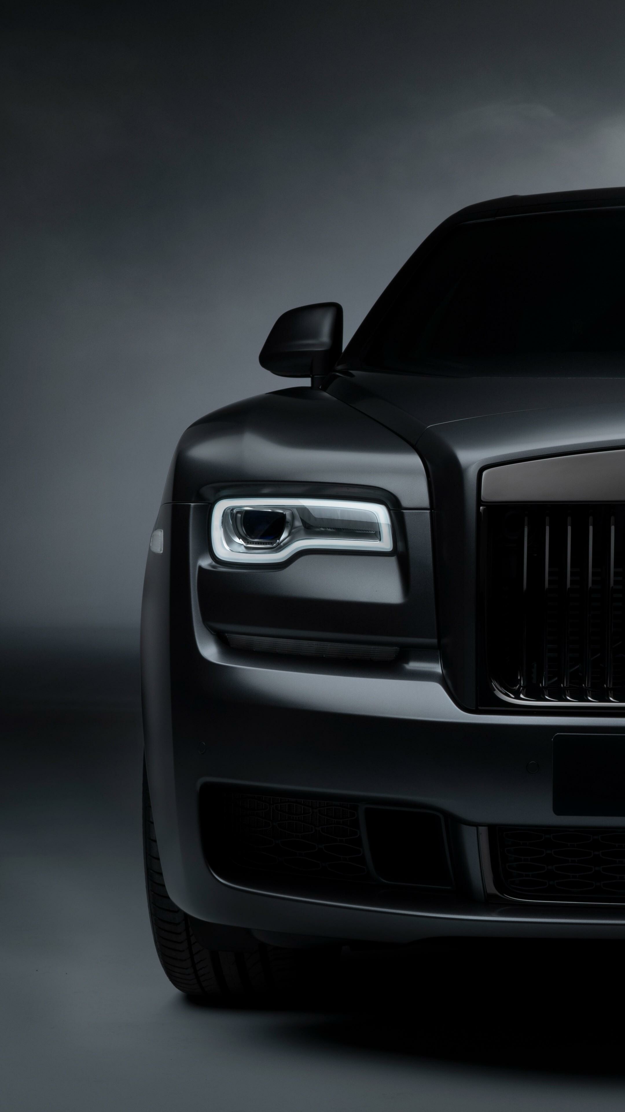 Rolls-Royce: The company was formed on 15 March 1906, Ghost Black Badge. 2160x3840 4K Wallpaper.