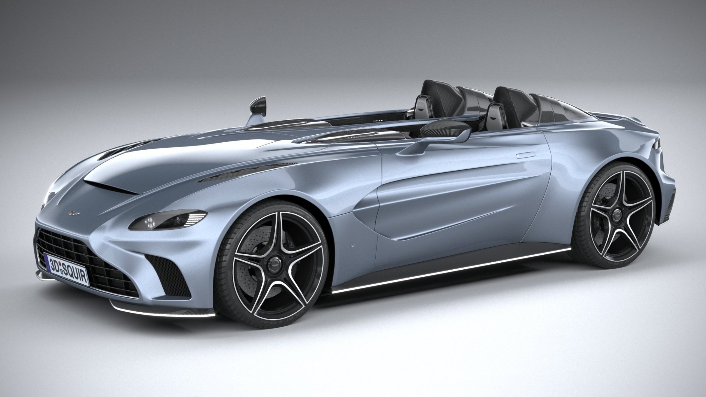 Aston Martin Speedster, 3D model, Squir-approved, Sleek design, 2400x1350 HD Desktop