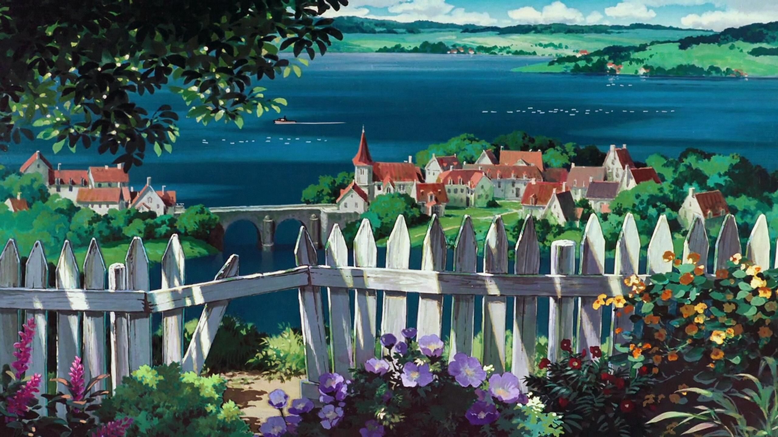 Studio Ghibli: Isao Takahata's films often dealt with adult themes, such as war and death. 2560x1440 HD Background.
