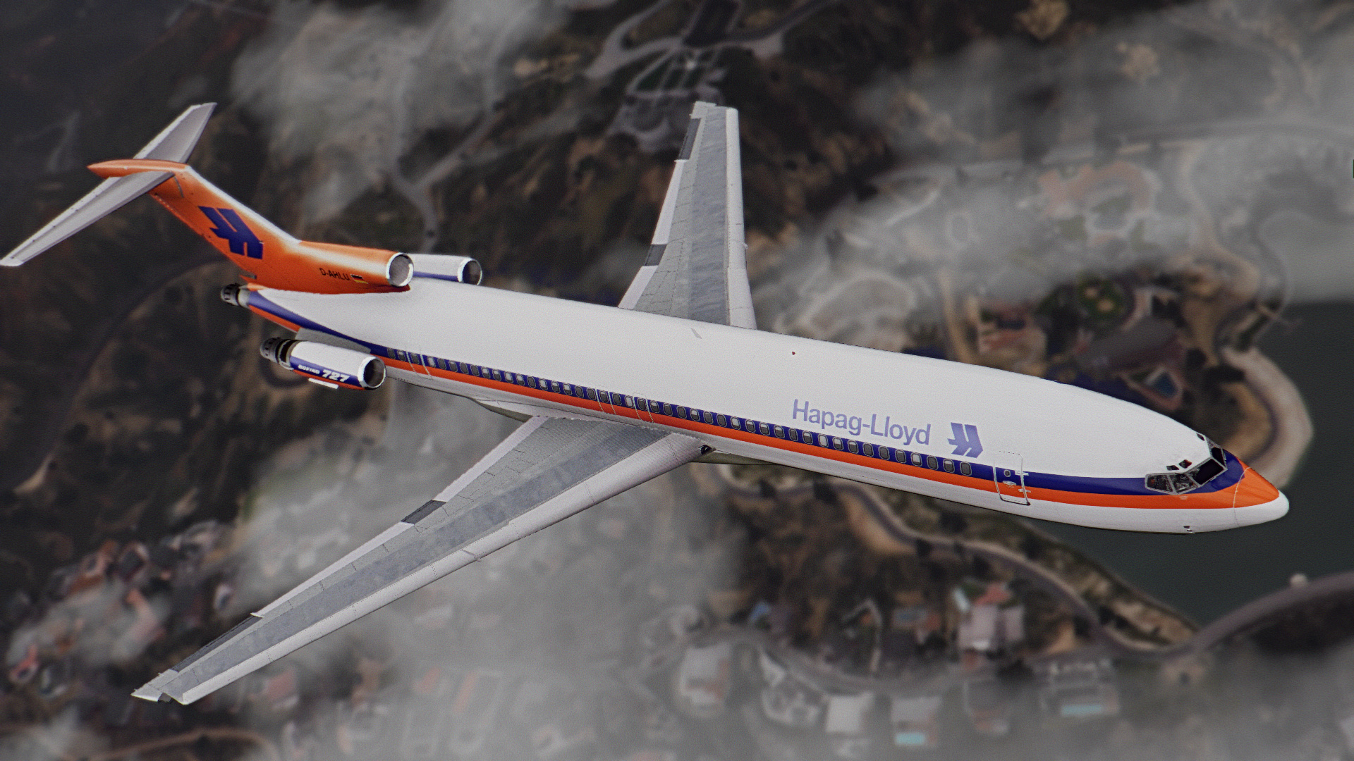 Boeing 727 Travel, Passenger and cargo, Flight simulator, Gta5 mods, 1920x1080 Full HD Desktop