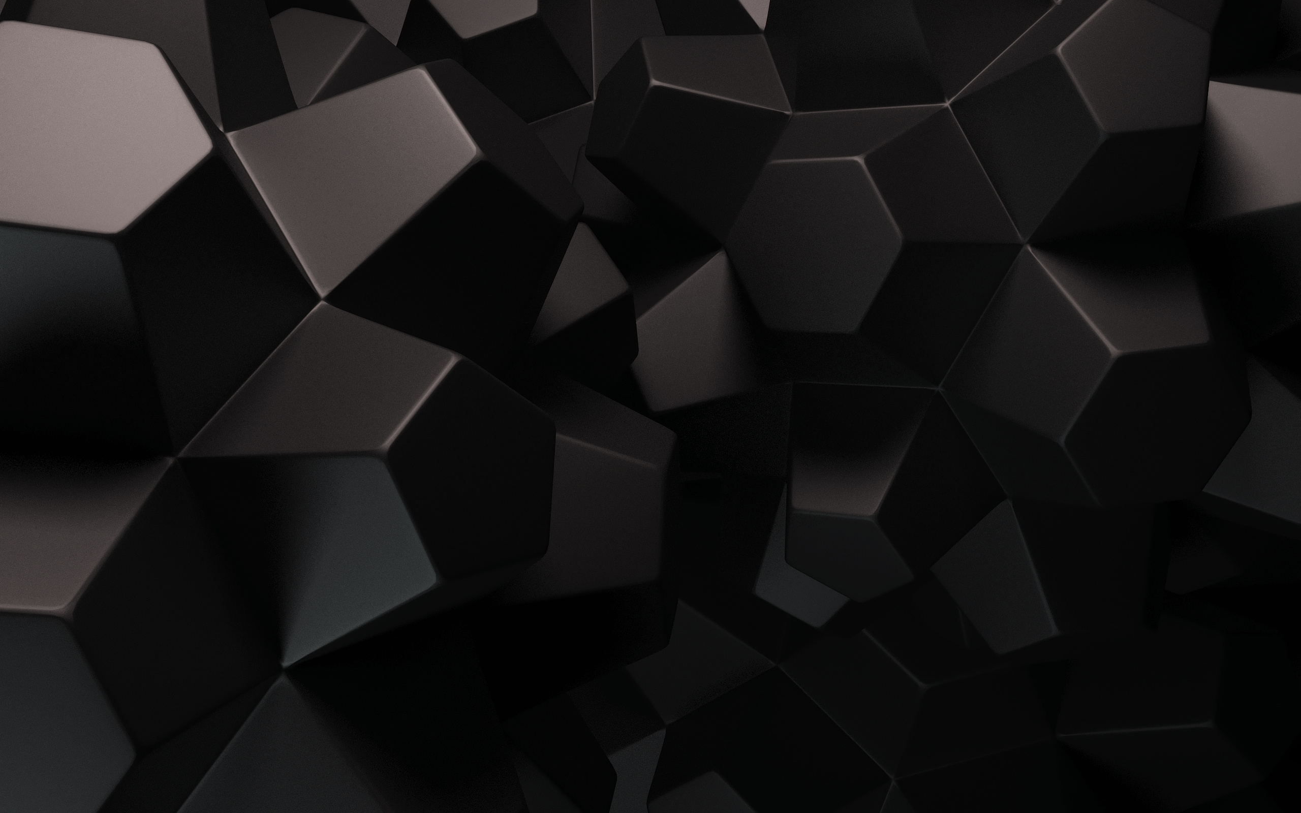 Black geometric shapes, Top free wallpaper, Abstract background, Shape design, 2560x1600 HD Desktop