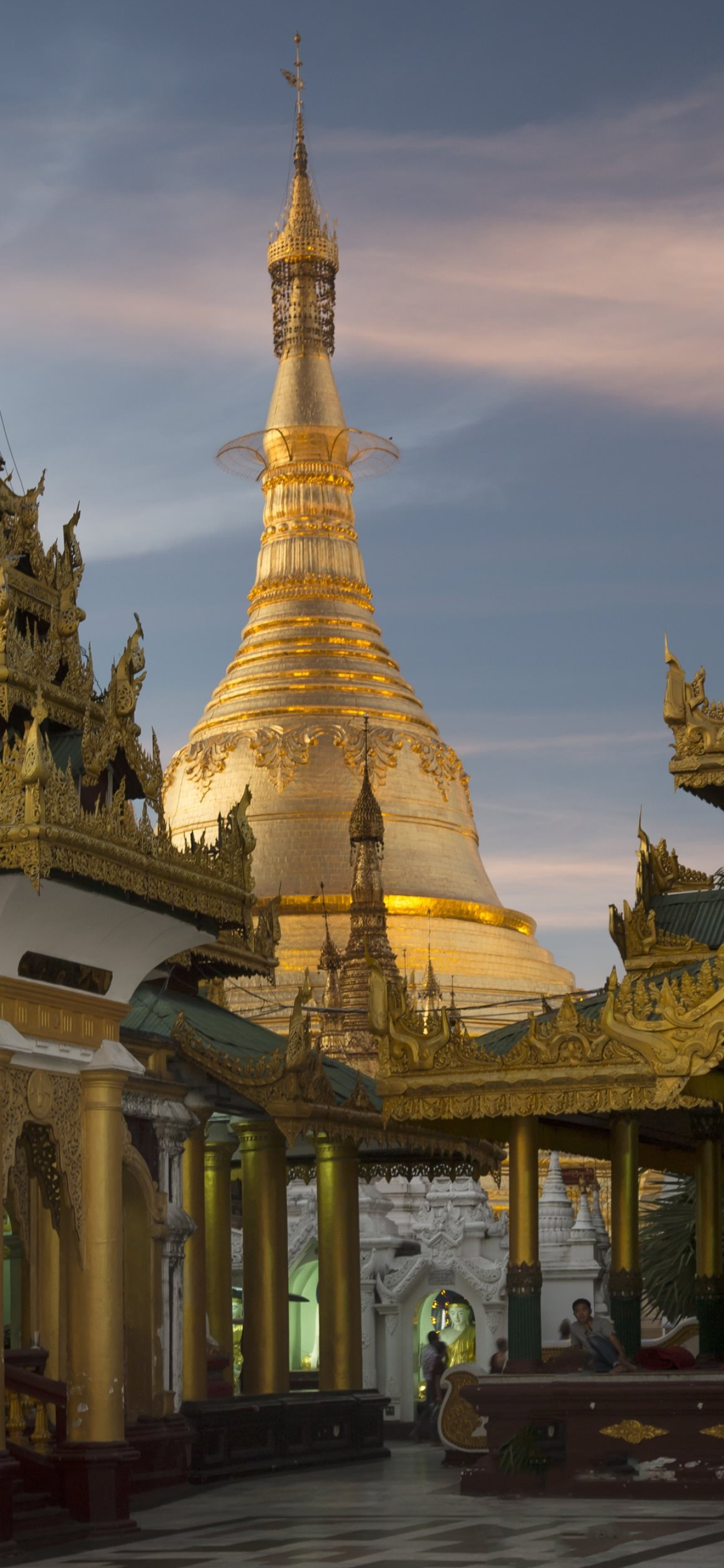 Shwedagon Pagoda, iPhone HD wallpapers, Serene beauty, 1290x2780 HD Handy