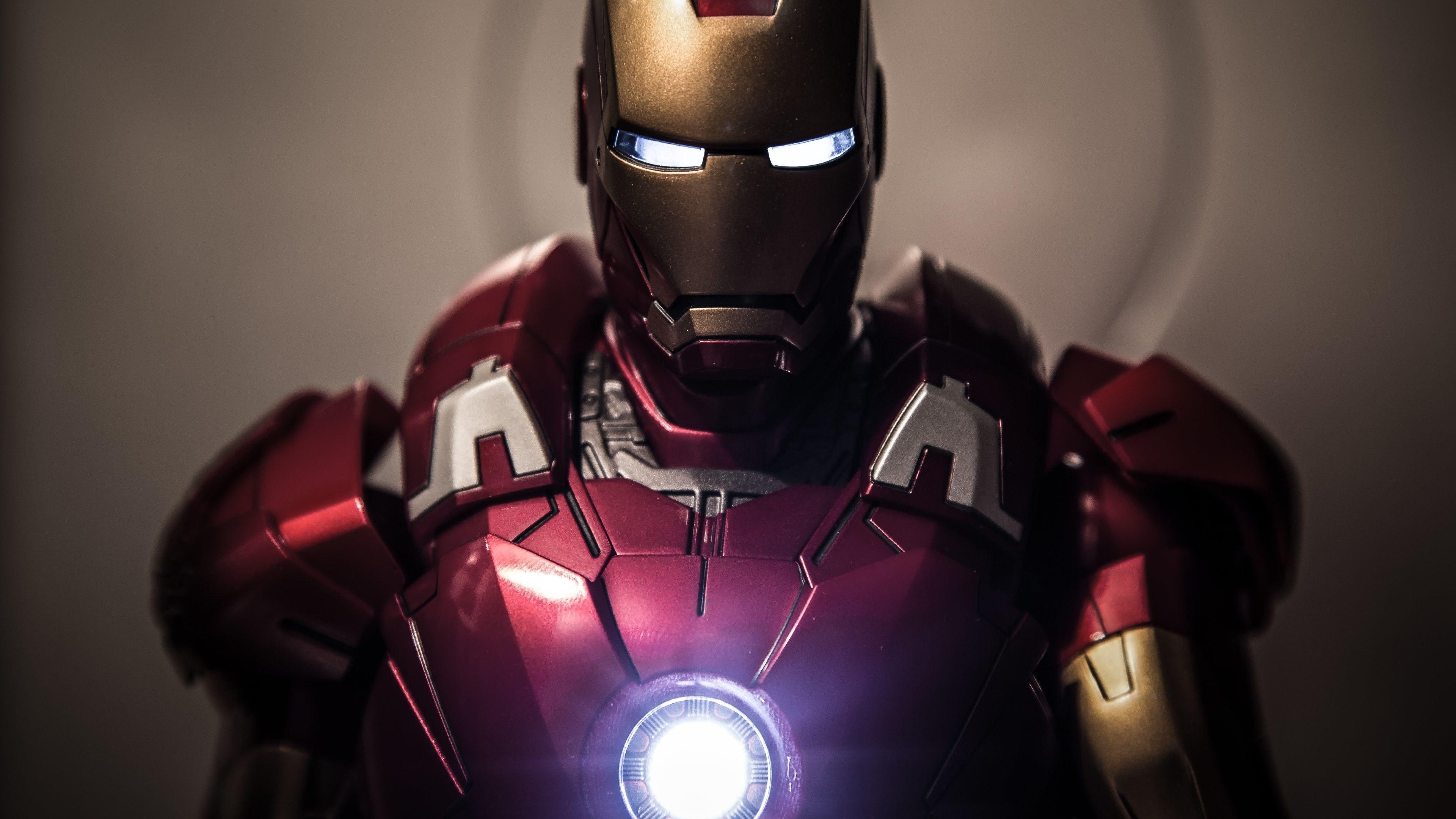 Iron Man: A billionaire industrialist and genius inventor, Tony Stark. 3840x2160 4K Background.